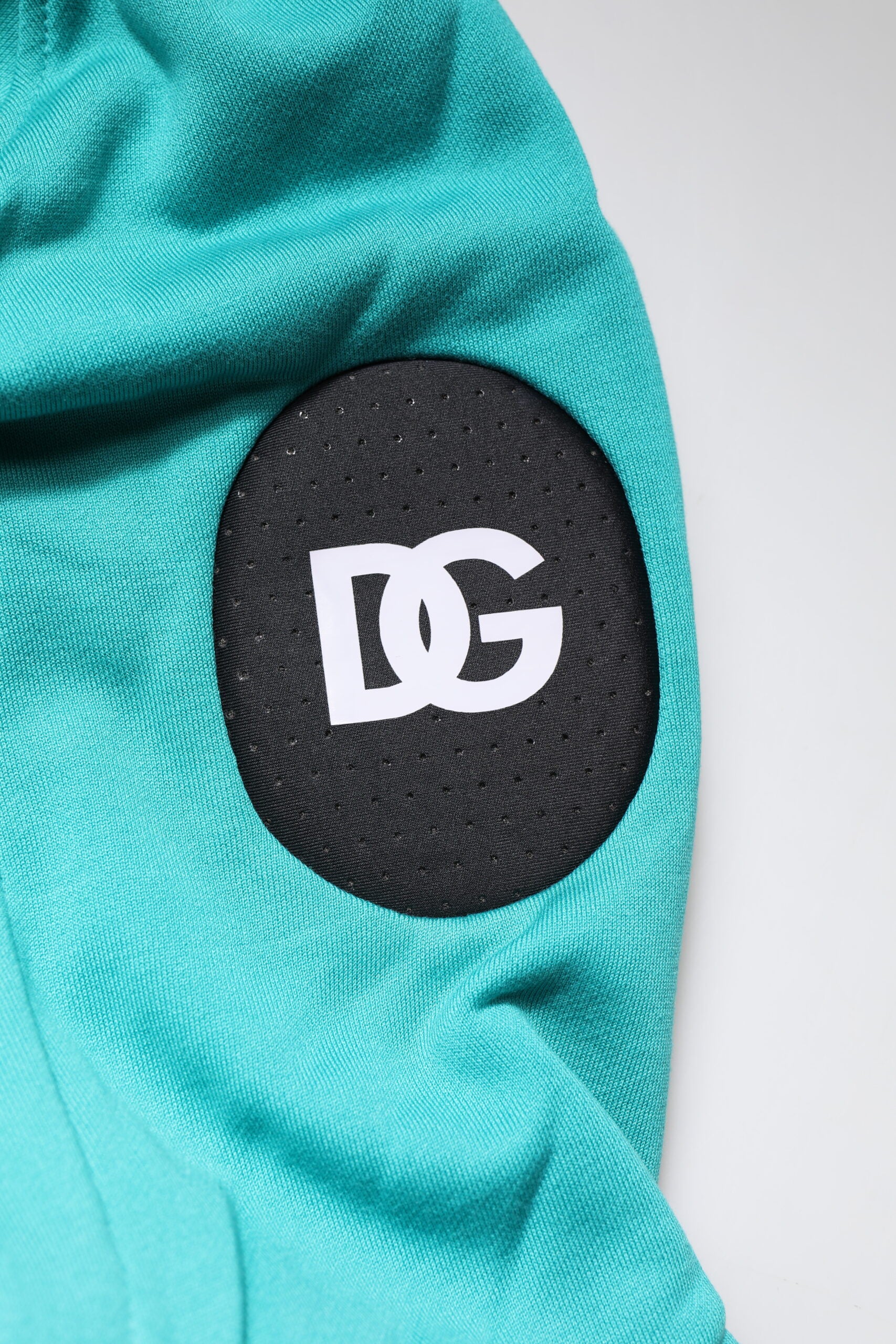Dolce & Gabbana Pulover sport cu glugă din bumbac verde pentru bărbați