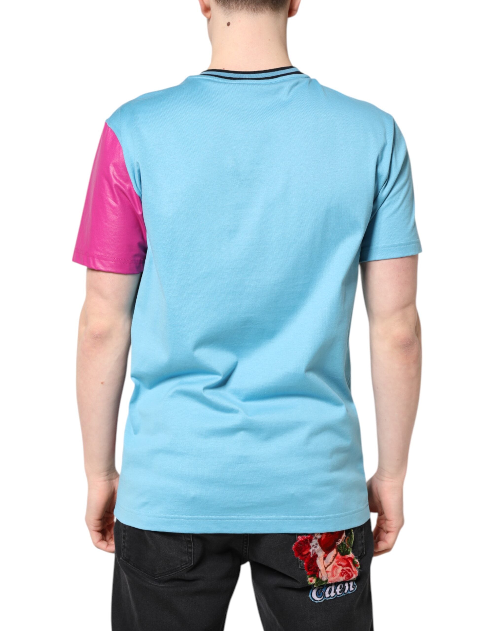 Tricou Dolce & Gabbana cu mânecă scurtă și logo imprimat multicolor