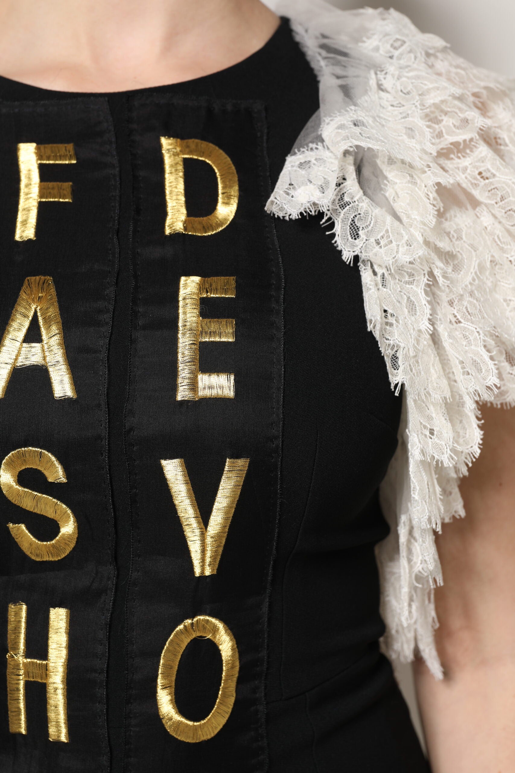 Rochie mini Dolce & Gabbana Black Fashion Devotion Embellish
