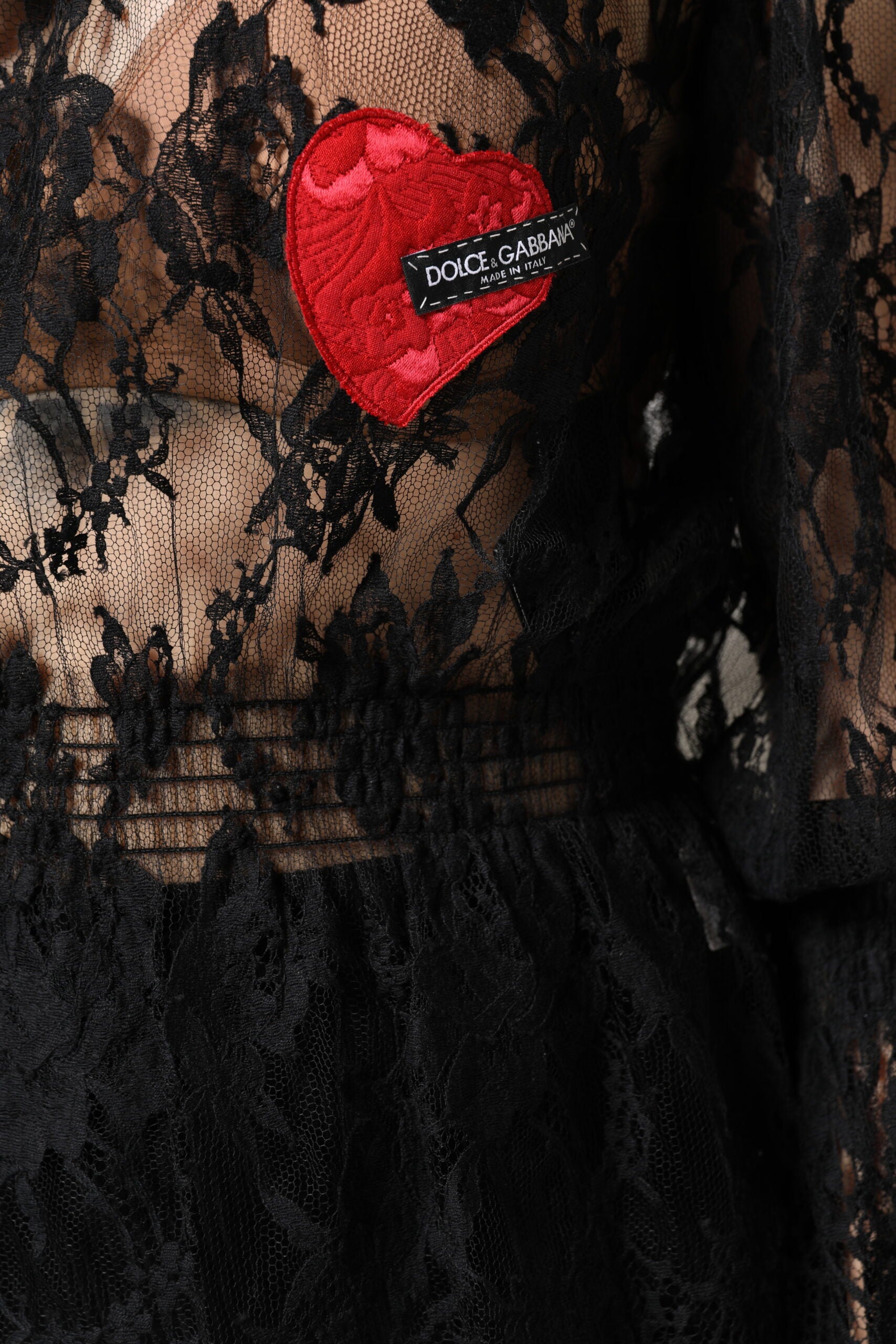 Bluză Dolce & Gabbana neagră cu imprimeu floral din bumbac pentru femei