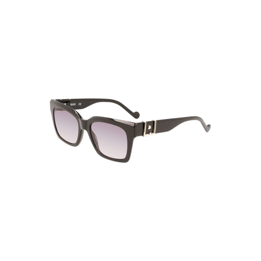 Liu Jo – Schwarze Sonnenbrille aus Kalbshaar