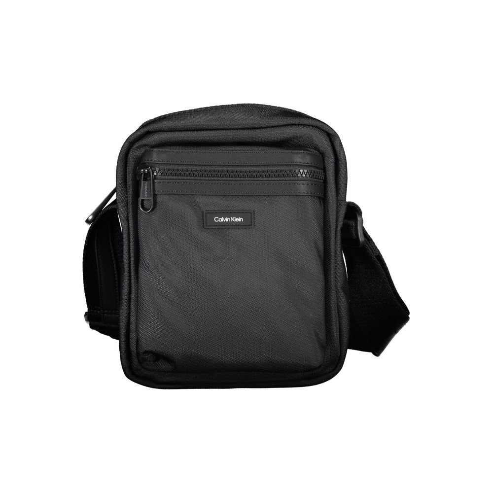 Geantă de umăr Calvin Klein Sleek neagră reciclată