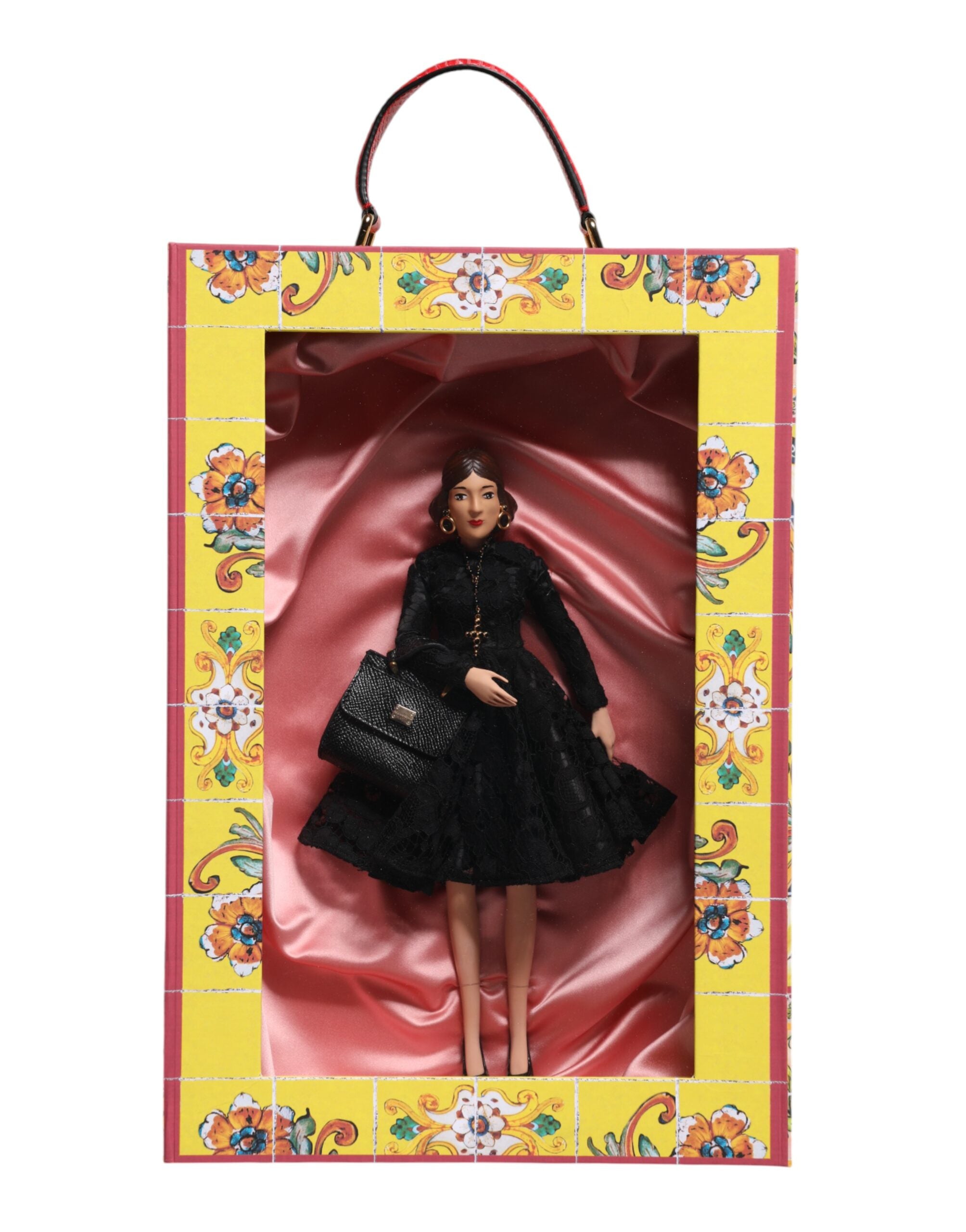 Rochie neagră Dolce & Gabbana din ceramică, porțelan, modă, piele, păpuși Sicily