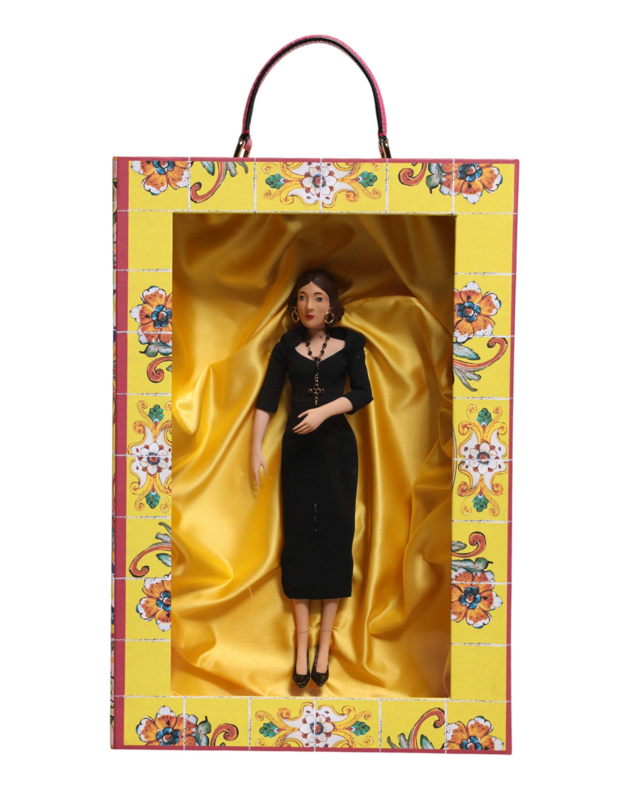 Rochie neagră Dolce & Gabbana din ceramică, porțelan, modă, piele, păpuși Sicily