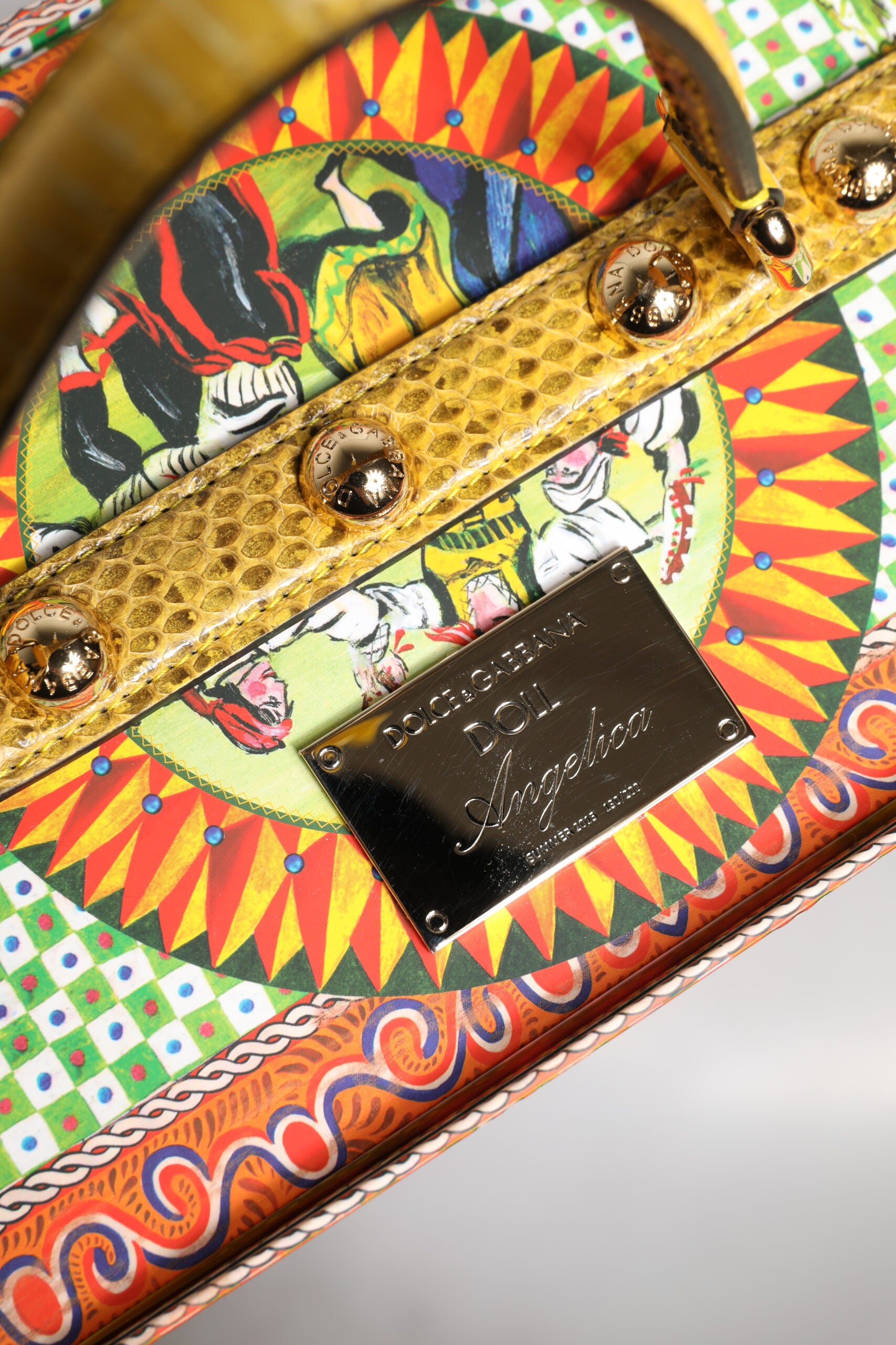 Dolce & Gabbana Rotes Kleid Keramik Porzellan Modebox Leder Sicily Dolls