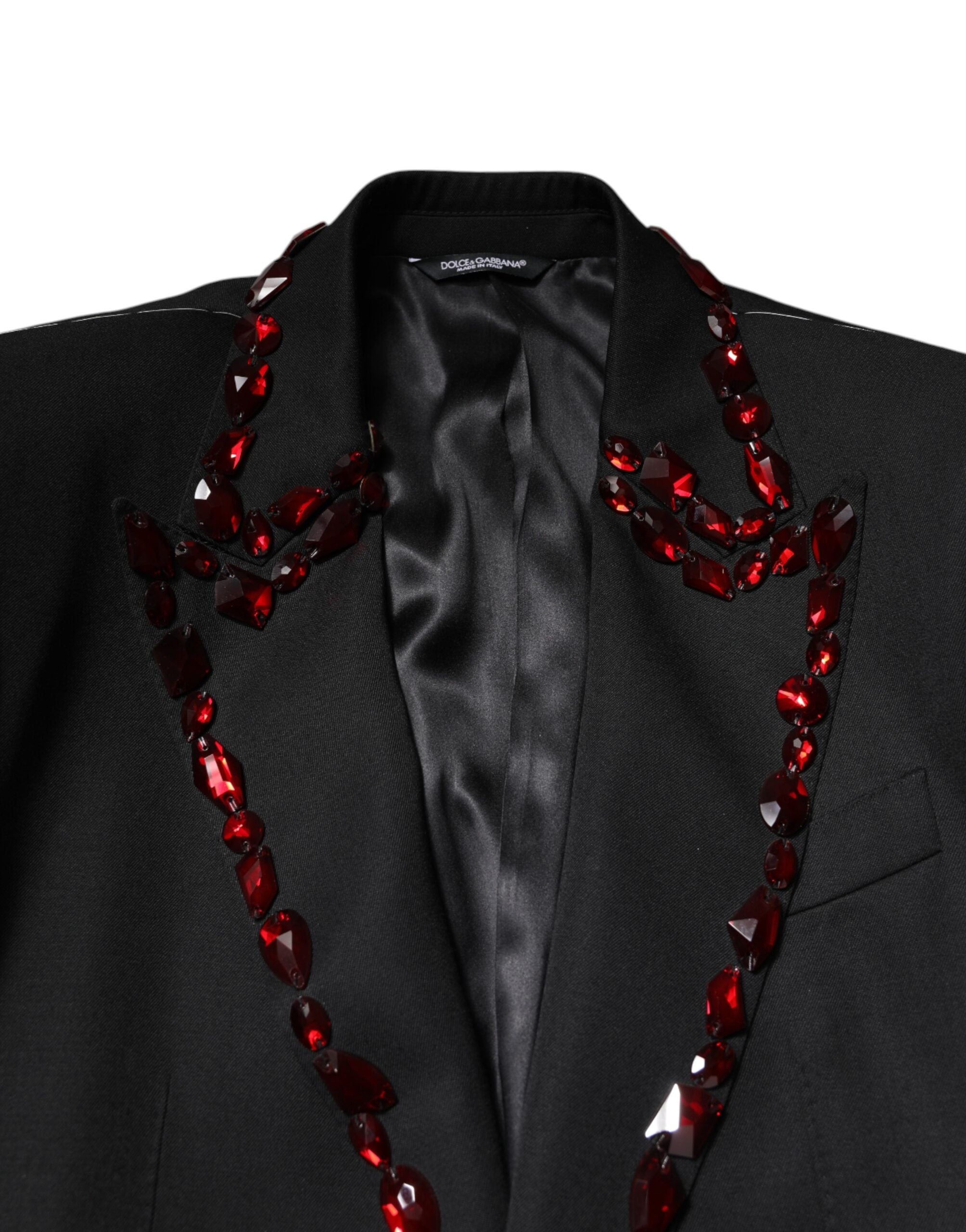 Dolce & Gabbana Schwarzer SICILIA Blazer mit Kristallverzierung
