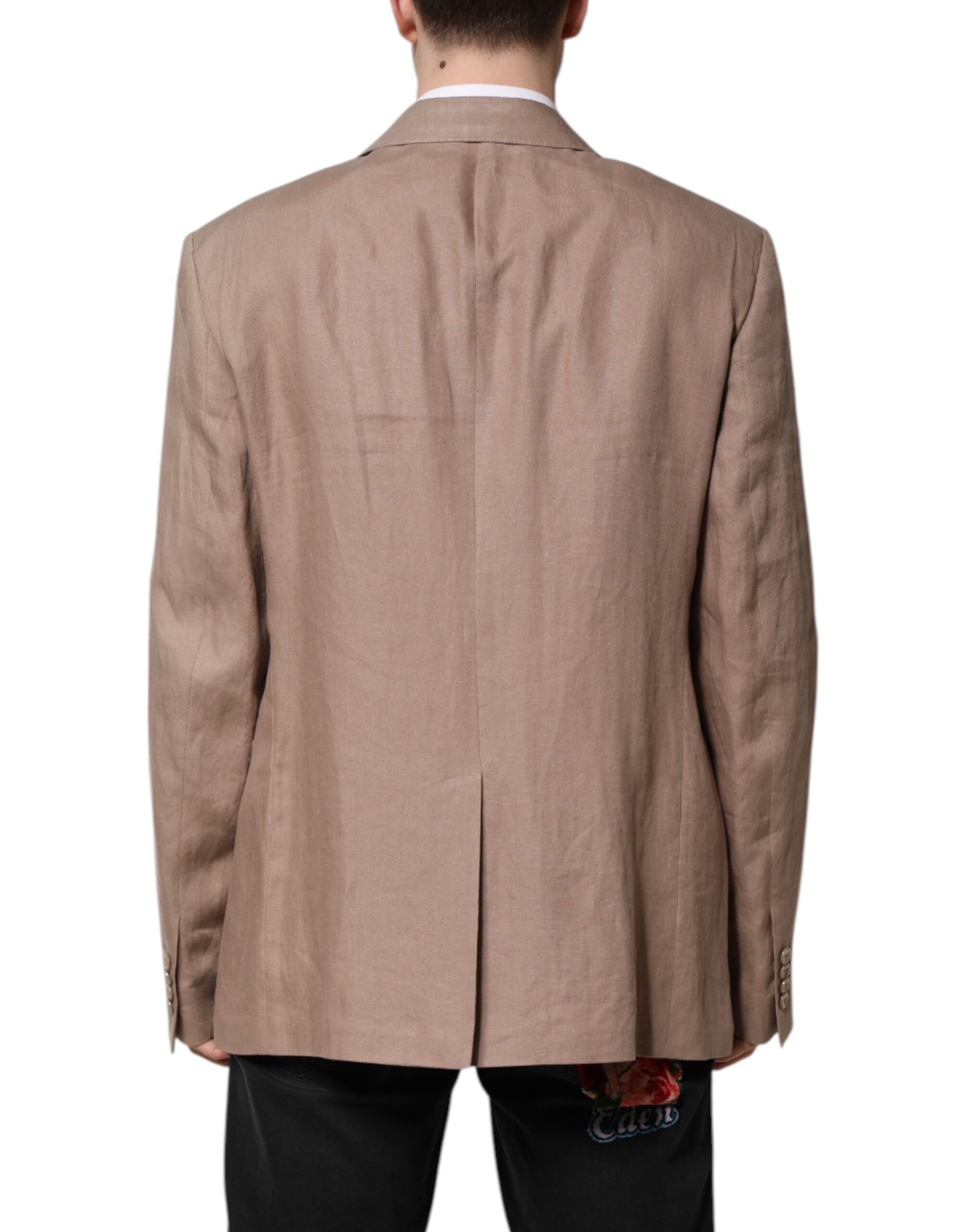 Dolce & Gabbana Beige TAORMINA Einreihiger Mantelblazer