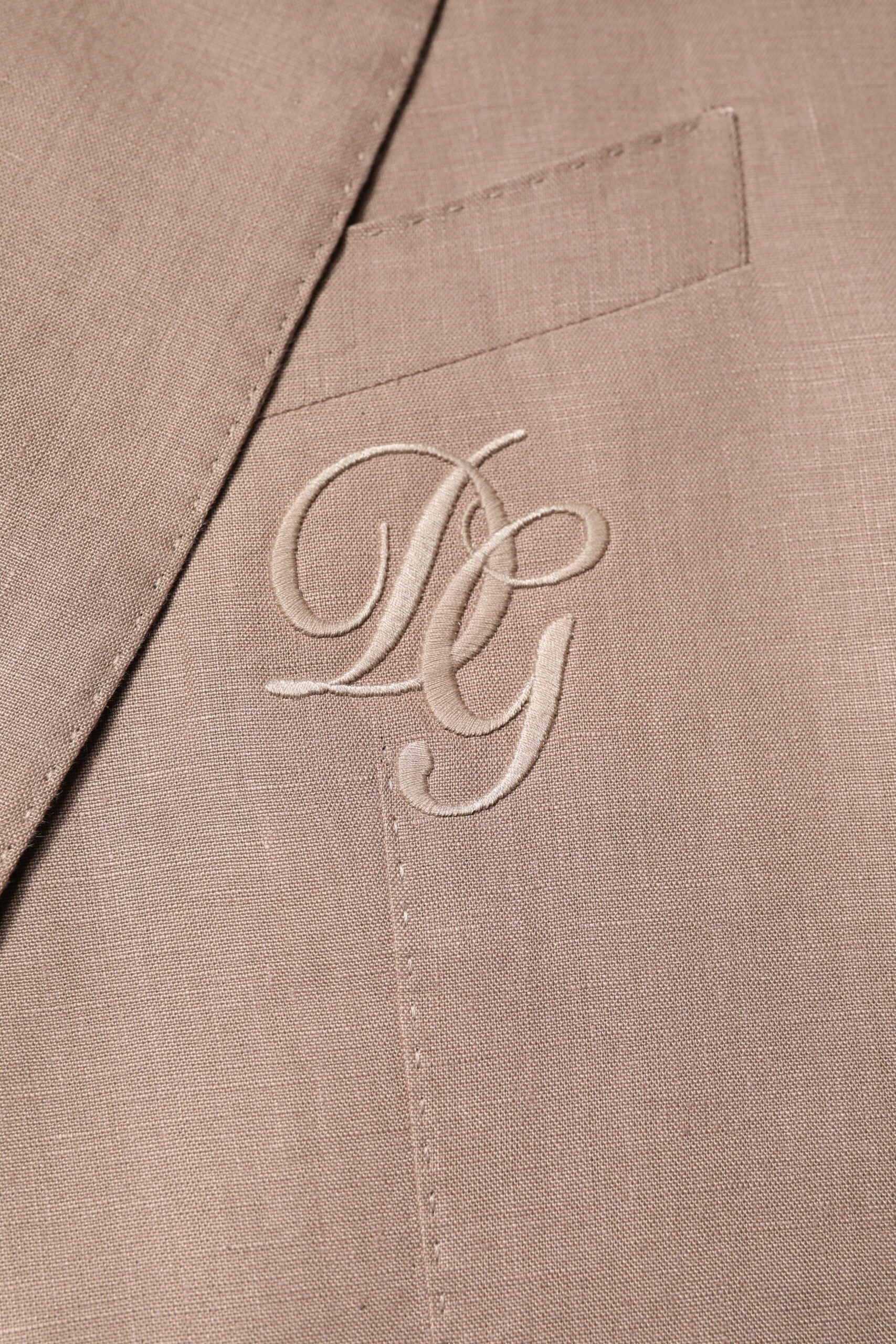 Dolce & Gabbana Beige TAORMINA Einreihiger Mantelblazer