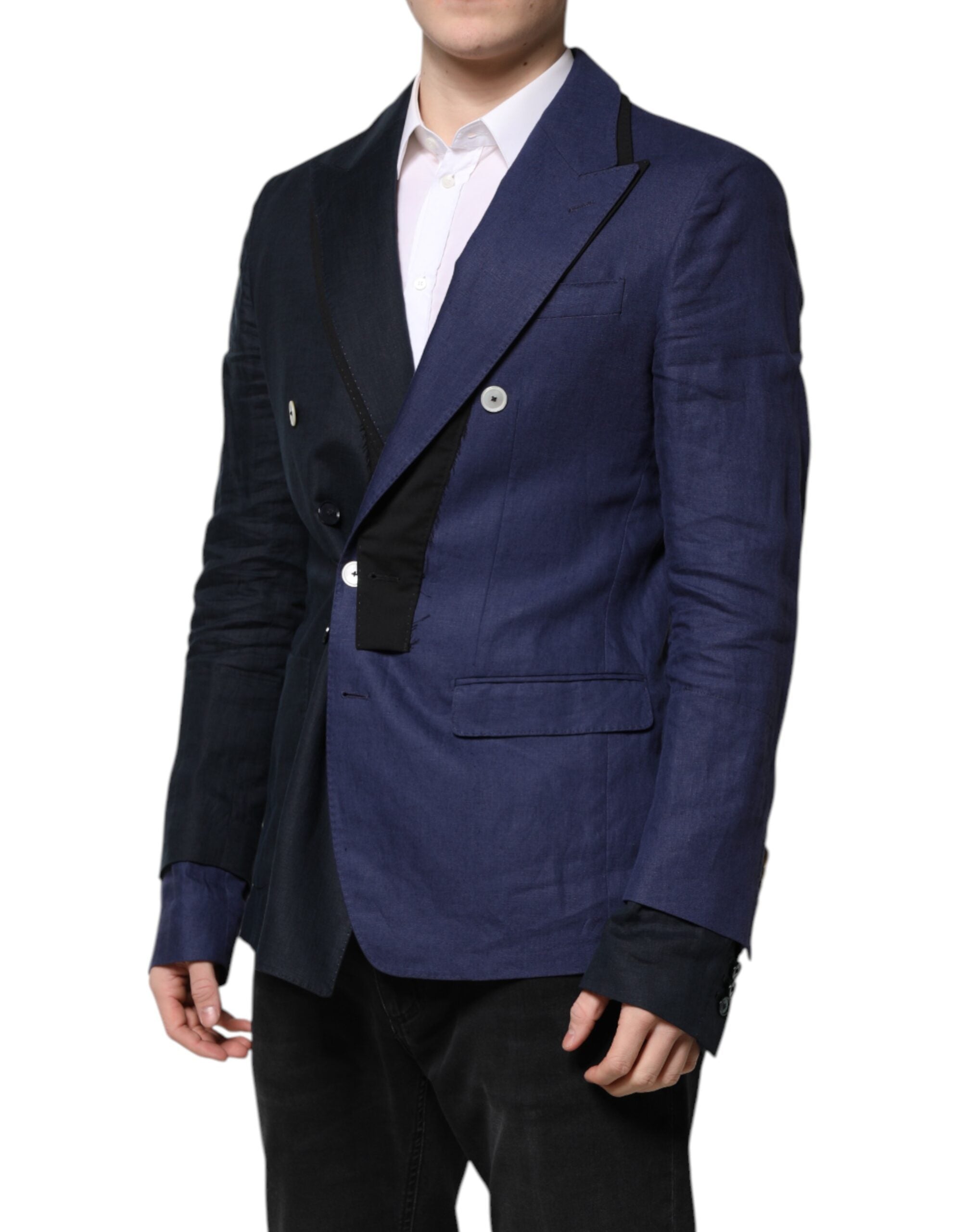Dolce & Gabbana – Zweireihiger Anzug-Blazer in Marineblau