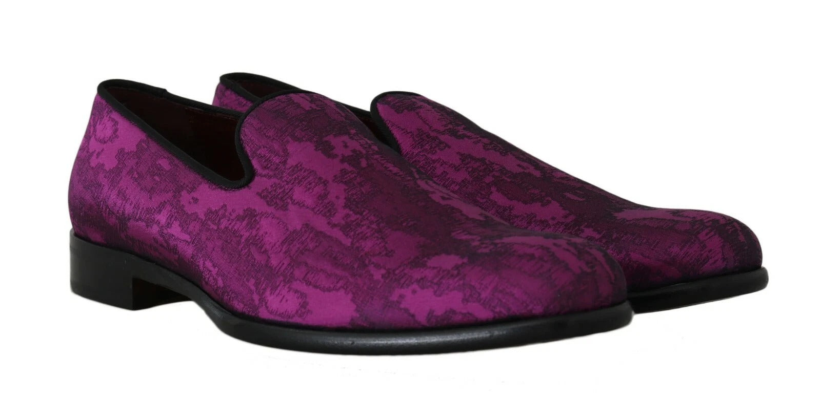 Dolce & Gabbana – Elegante Loafer aus Seiden-Wollmischung in Lila