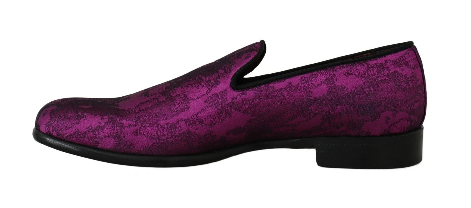 Dolce & Gabbana – Elegante Loafer aus Seiden-Wollmischung in Lila