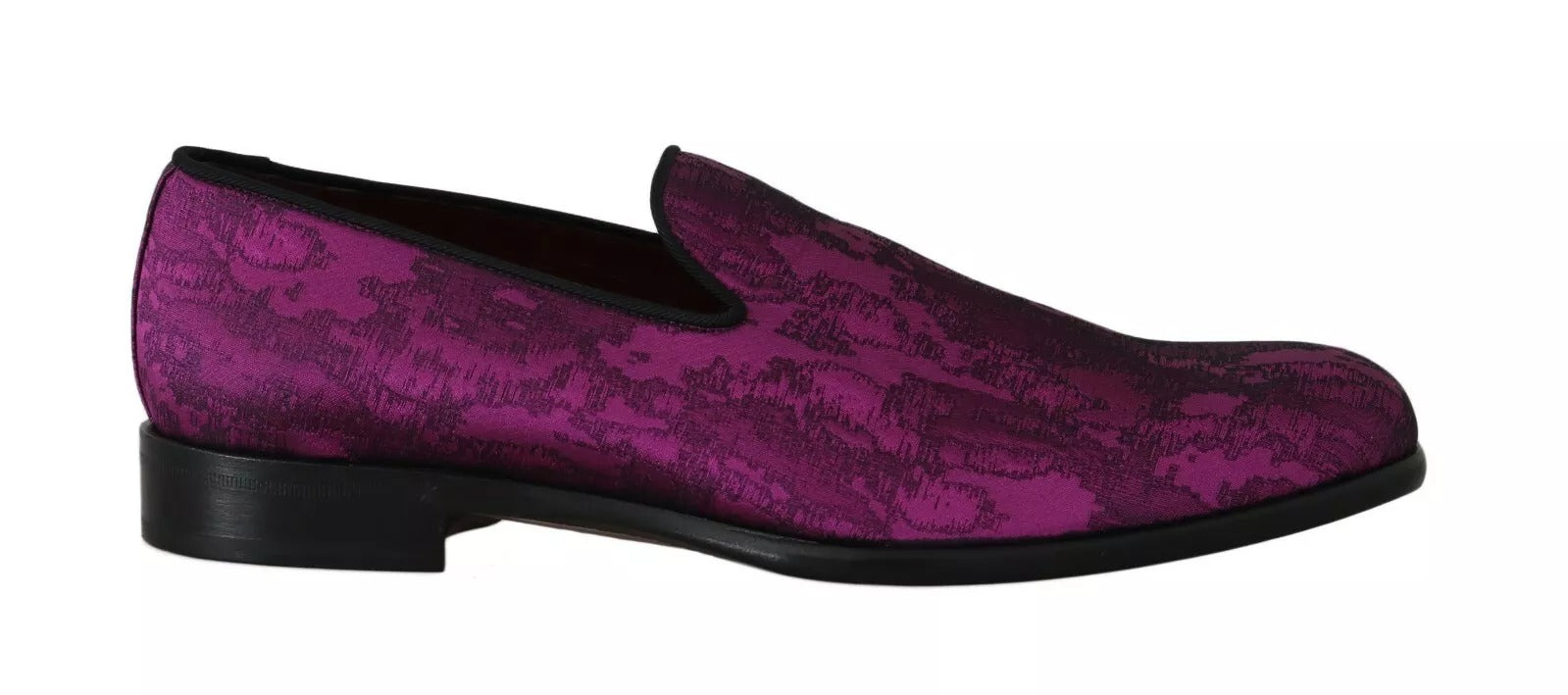 Dolce & Gabbana – Elegante Loafer aus Seiden-Wollmischung in Lila