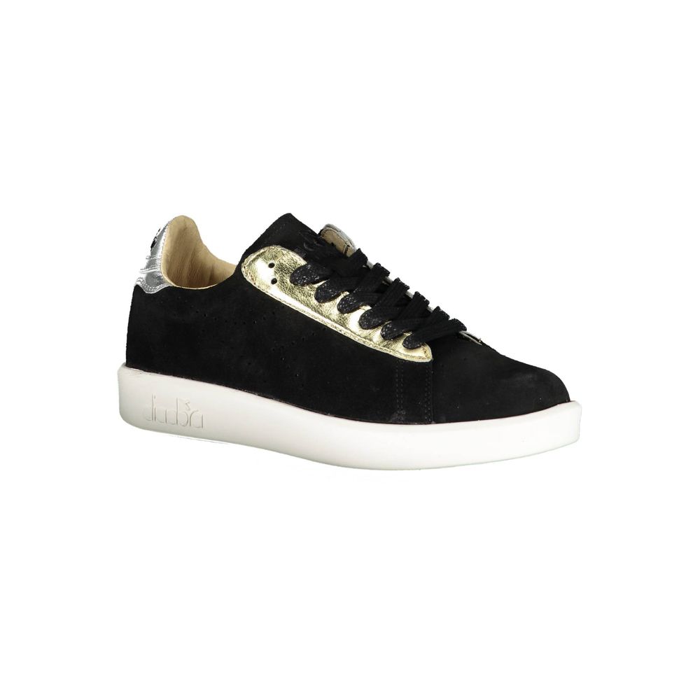 Diadora Damen-Sneaker aus schwarzem Leder