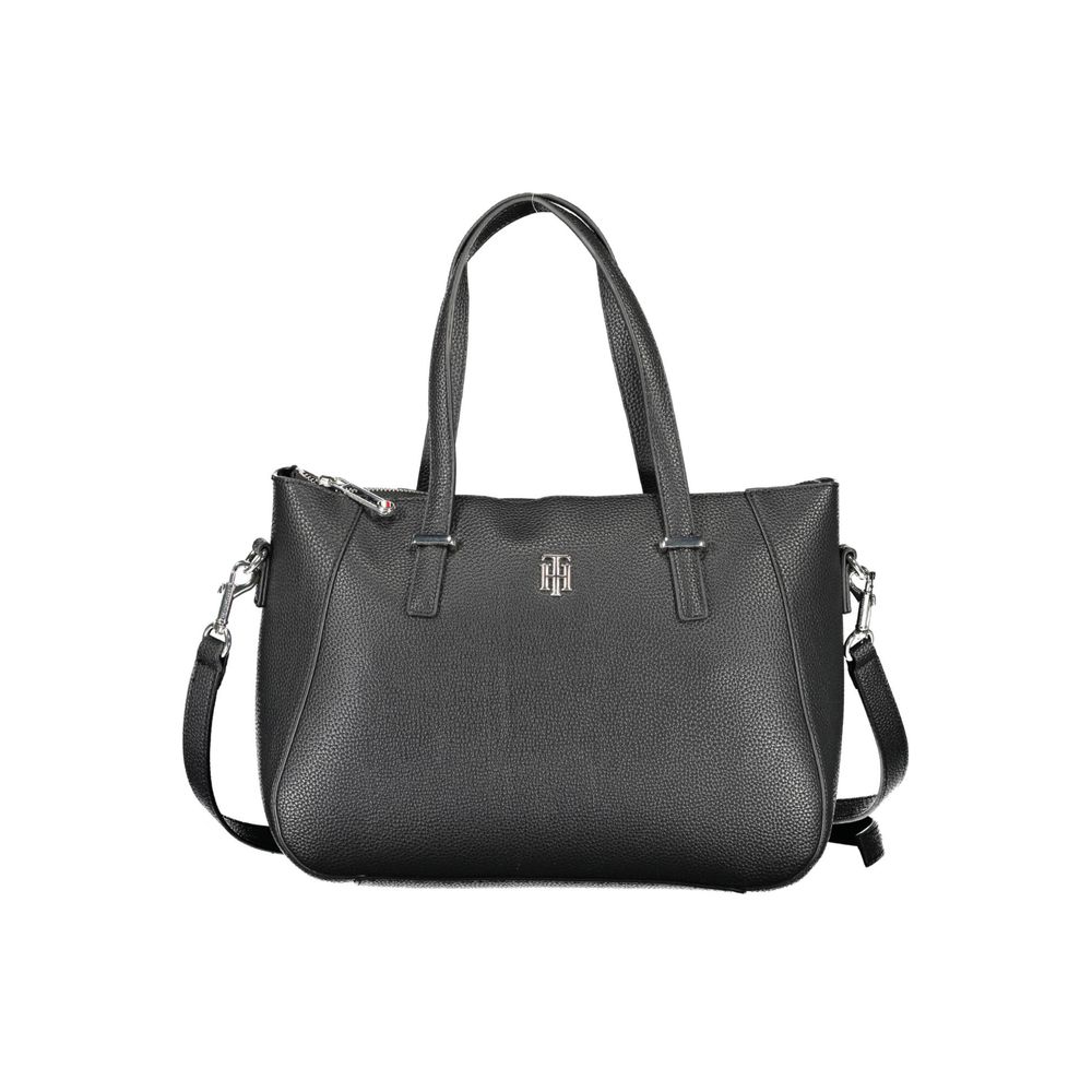 Tommy Hilfiger – Schwarze Handtasche aus Polyethylen für Damen