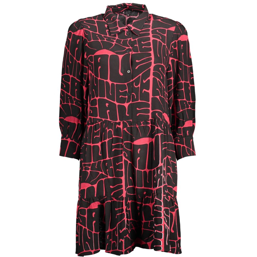 Desigual Schwarzes Viskose-Damenkleid