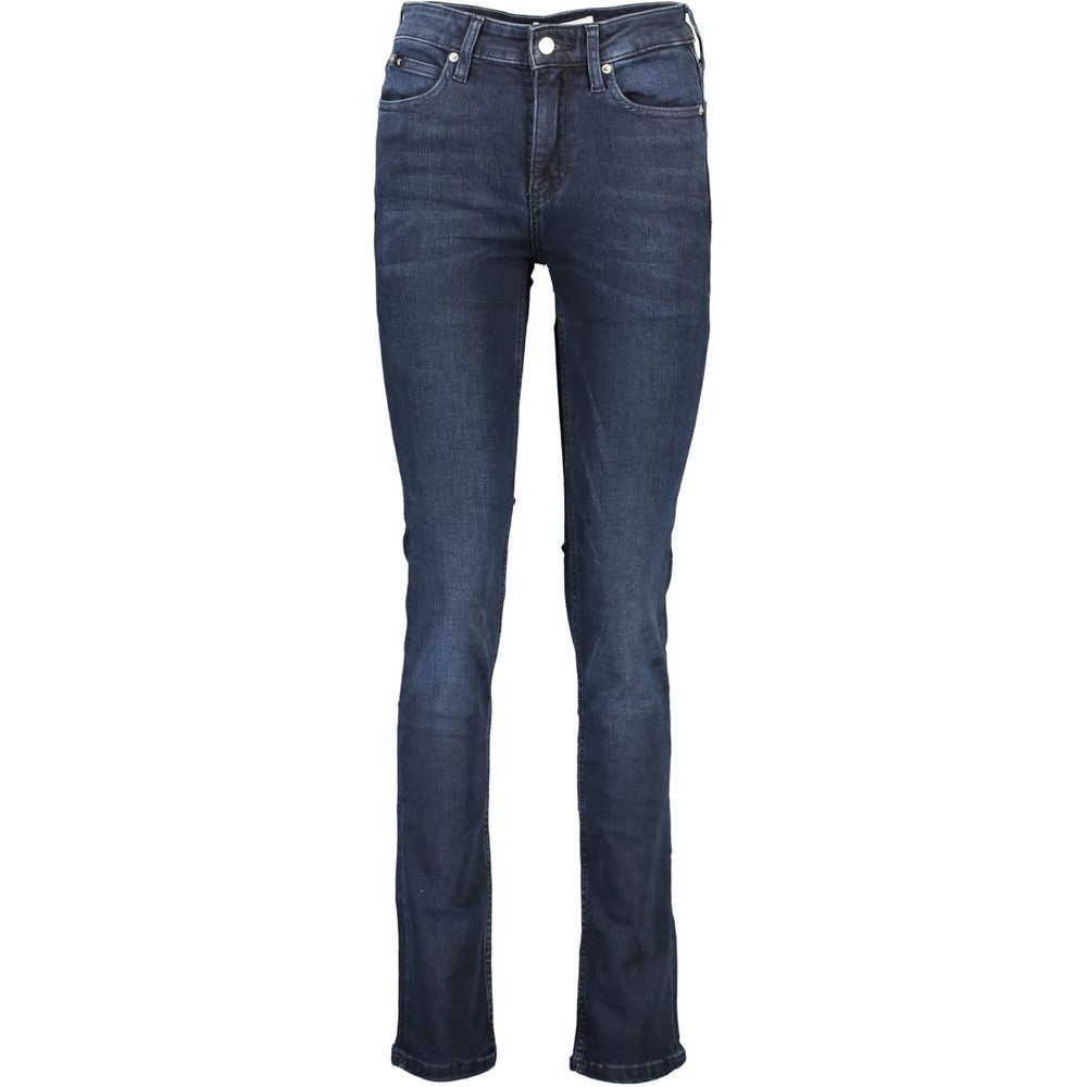 Blugi și pantaloni din bumbac albastru Calvin Klein