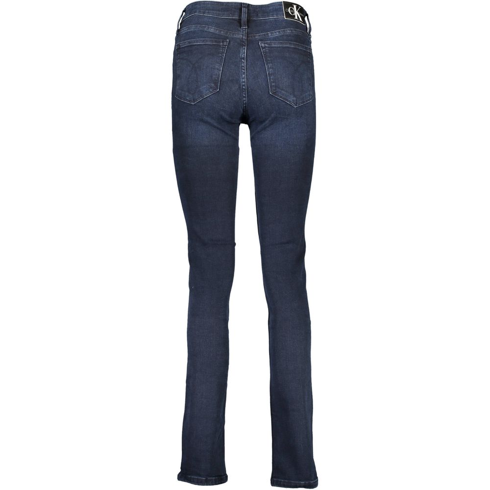 Blugi și pantaloni din bumbac albastru Calvin Klein