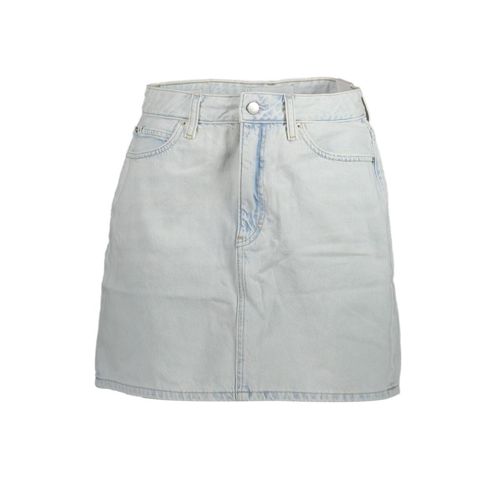 Calvin Klein Hellblauer Baumwollrock für Damen