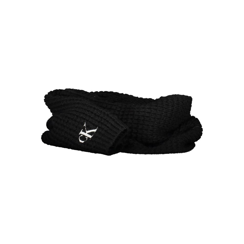 Set eșarfă Calvin Klein negru din alpaca pentru femei