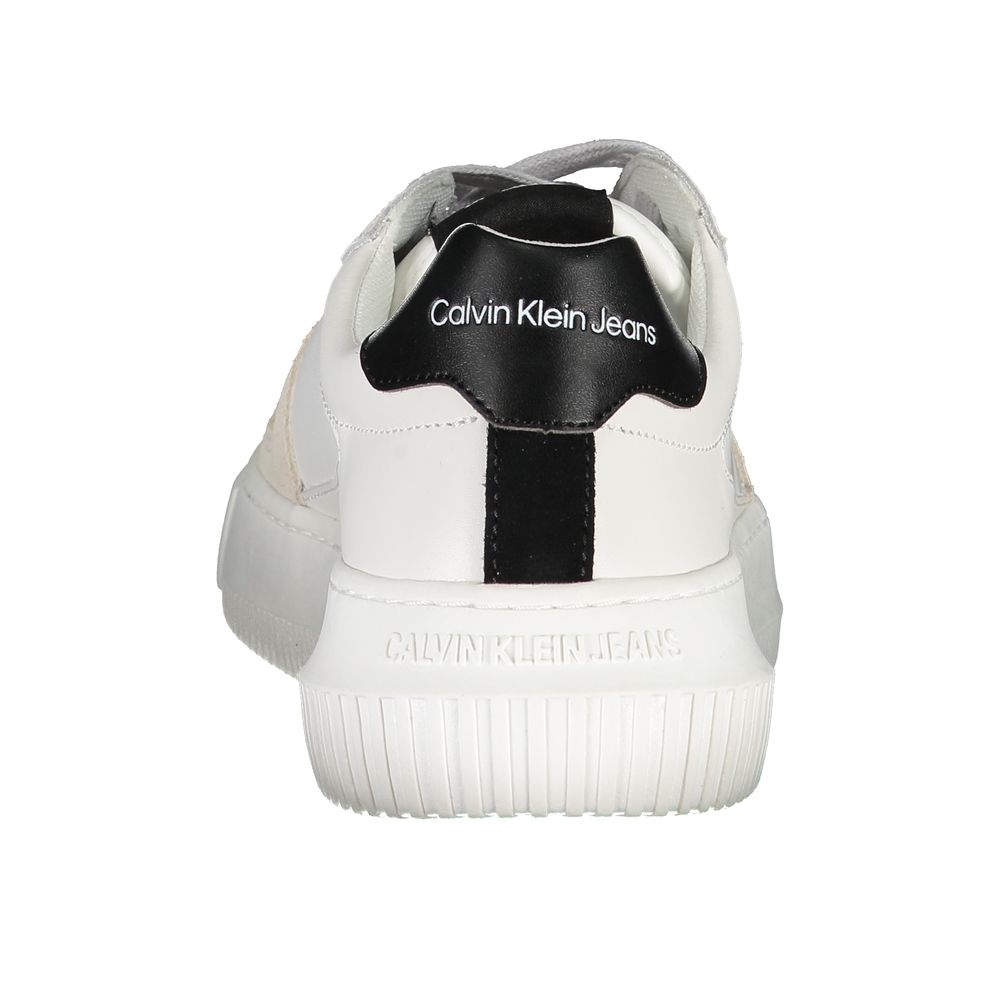 Calvin Klein – Weißer Polyester-Sneaker