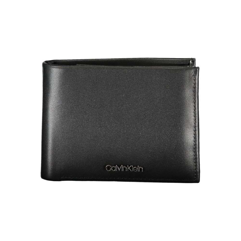 Portofel elegant din piele neagră Calvin Klein pentru bărbați
