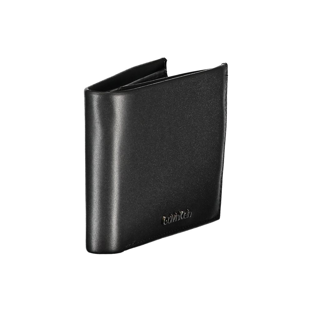 Portofel elegant din piele neagră Calvin Klein pentru bărbați