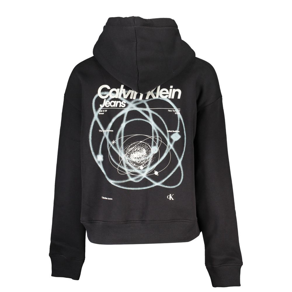 Calvin Klein – Elegantes Fleece-Sweatshirt mit Kapuze und Stickerei