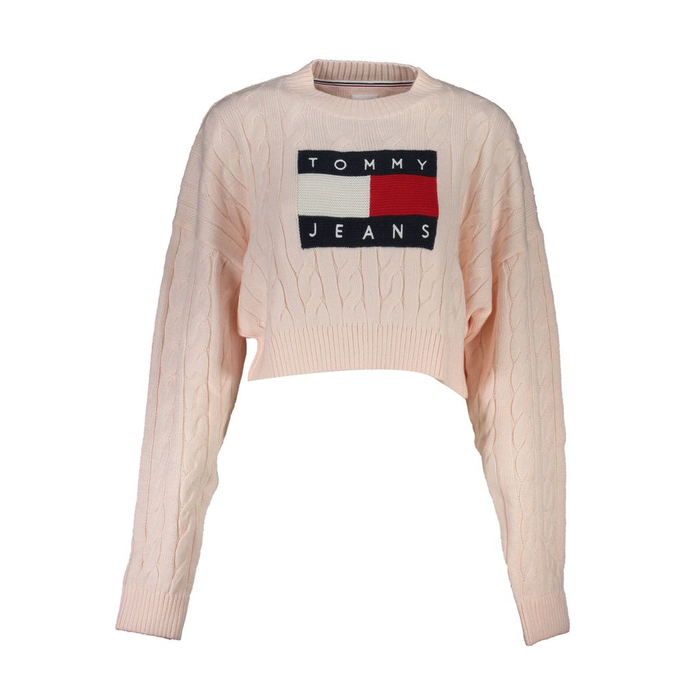 Tommy Hilfiger – Rosafarbener Polyesterpullover für Damen