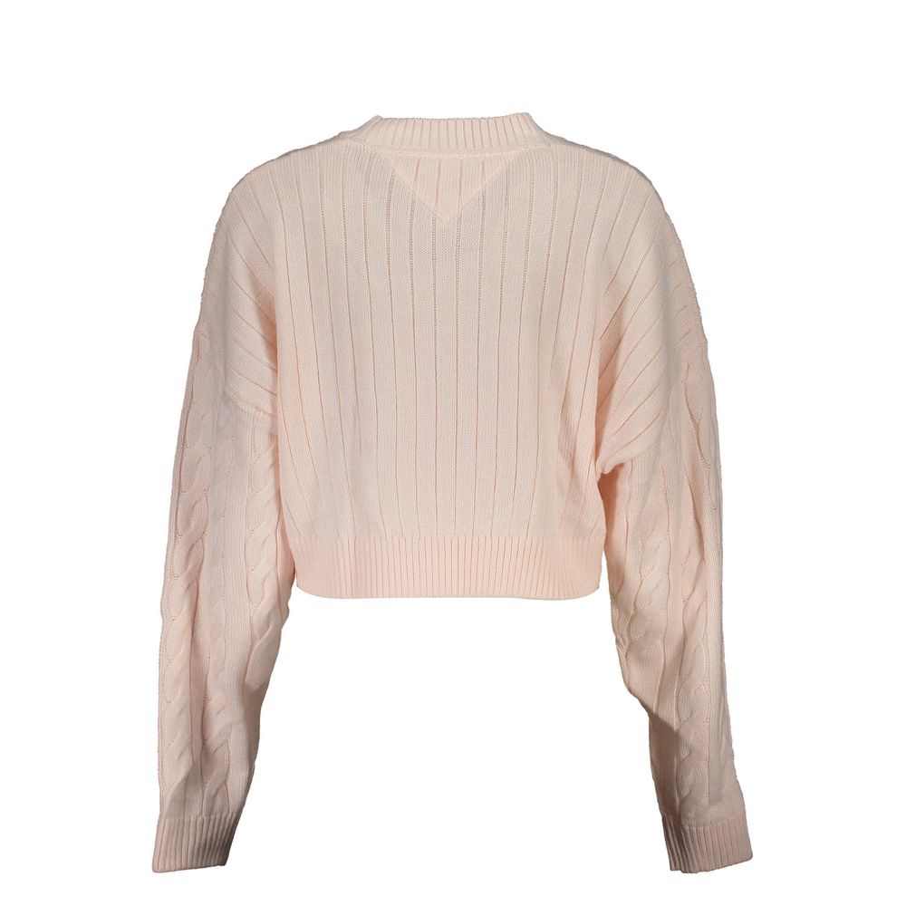 Tommy Hilfiger – Rosafarbener Polyesterpullover für Damen
