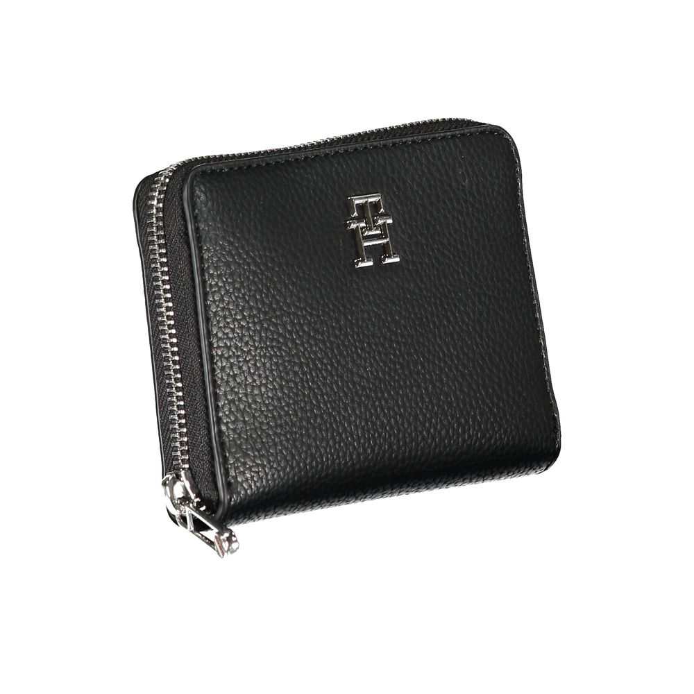 Tommy Hilfiger – Elegante schwarze Geldbörse aus Polyethylen