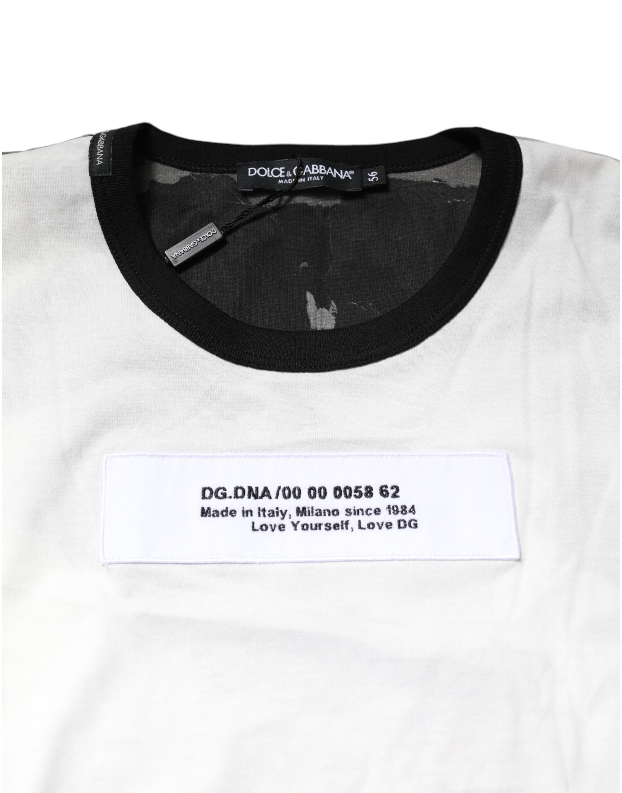 Tricou Dolce & Gabbana cu guler rotund și imprimeu camuflaj multicolor