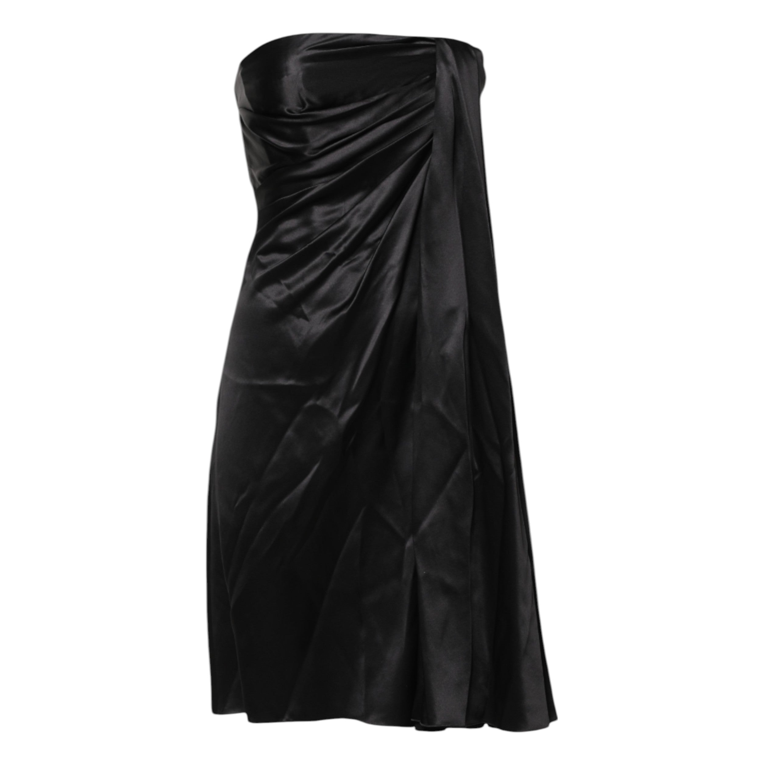 Rochie mini Dolce & Gabbana neagră, fără bretele, cu model A