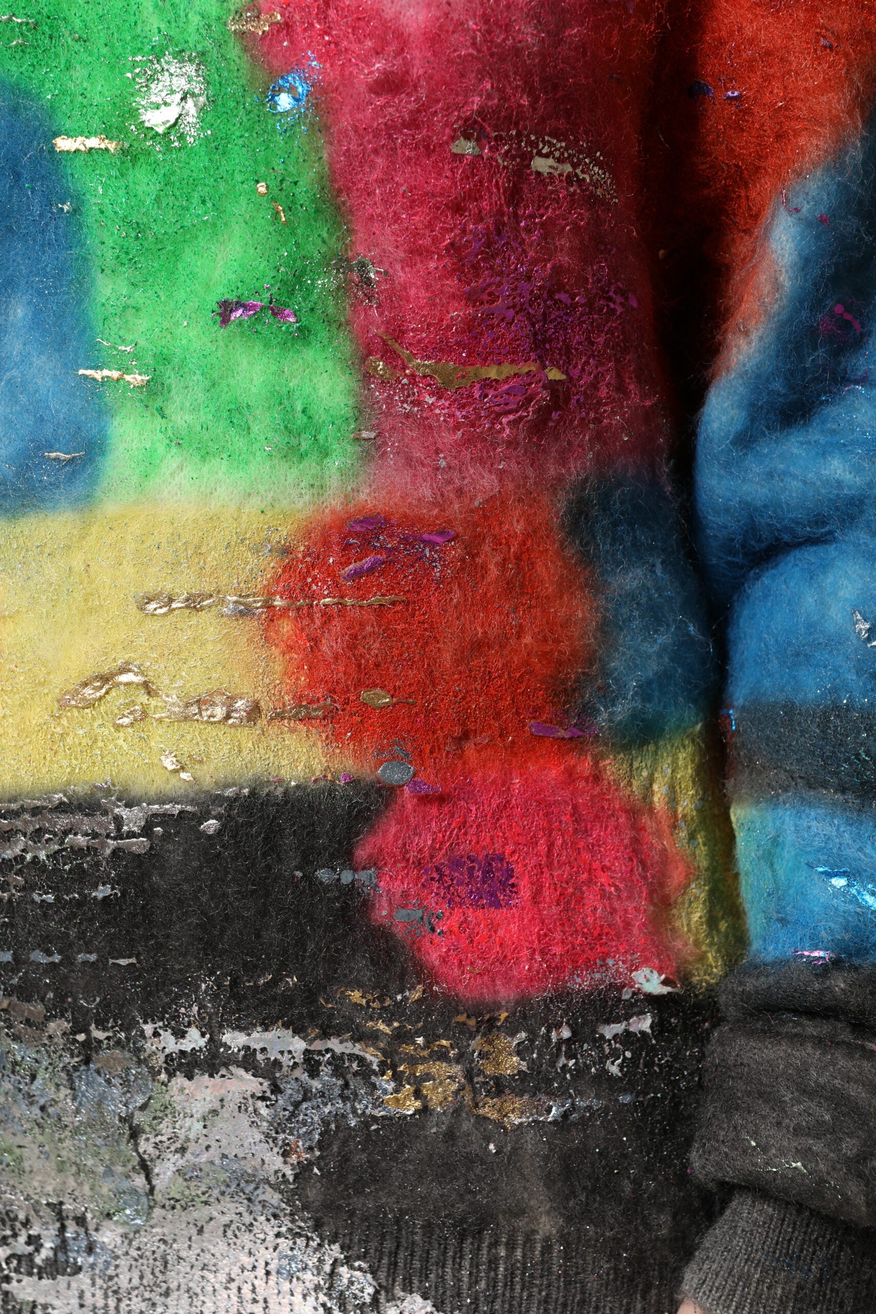 Pulover Dolce & Gabbana cu guler înalt din mohair multicolor