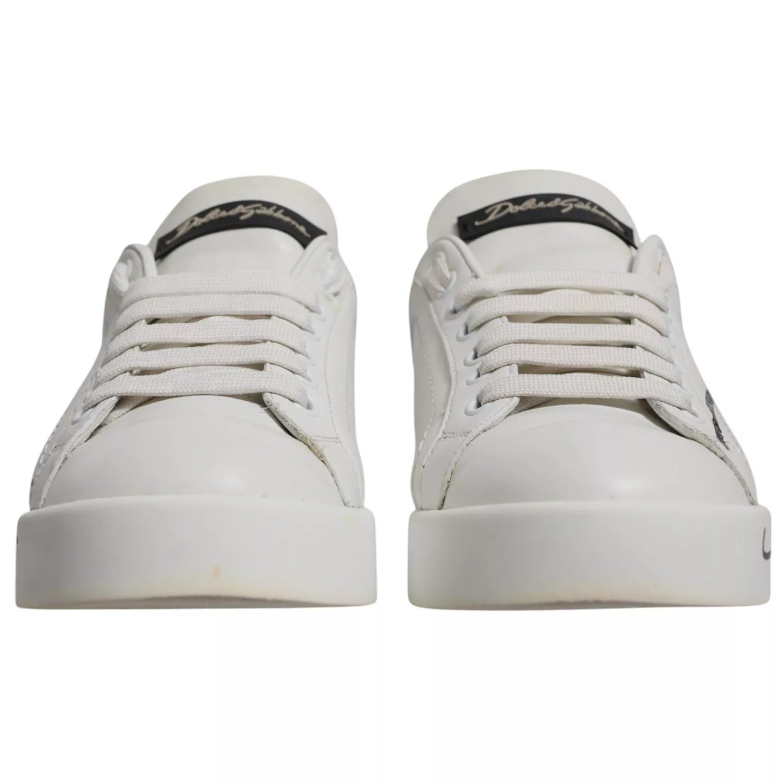 Dolce & Gabbana – Portofino – Sneaker mit Logo in Weiß und Blau
