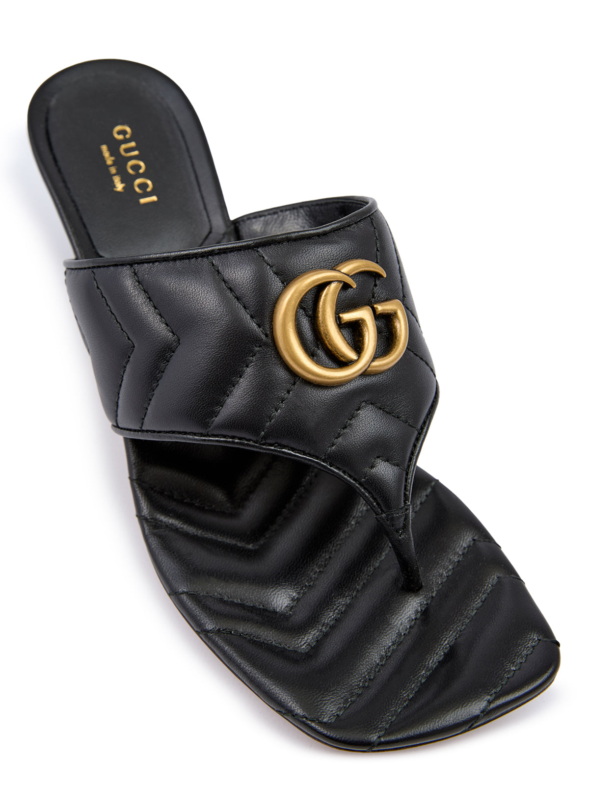 Sandale Gucci Mystic Black Nappa Charlotte din piele