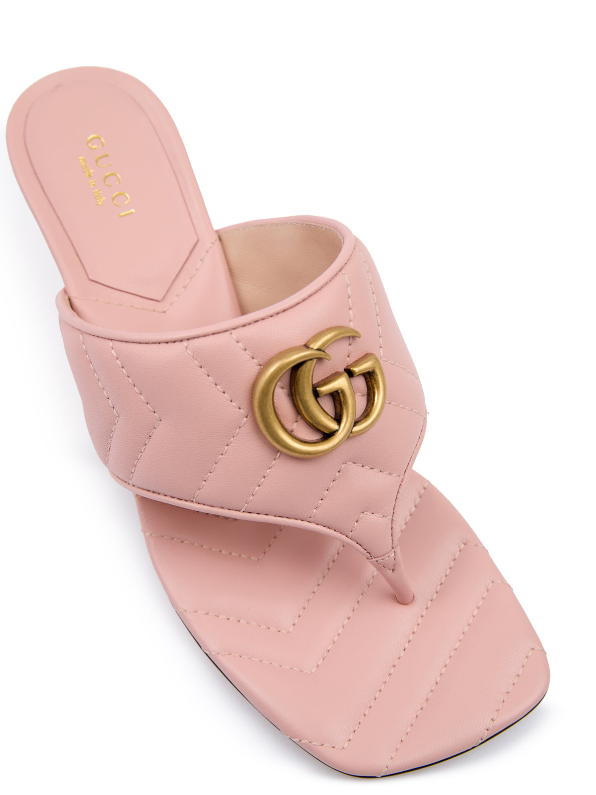 Sandale Gucci Mystic Pink Nappa Charlotte din piele