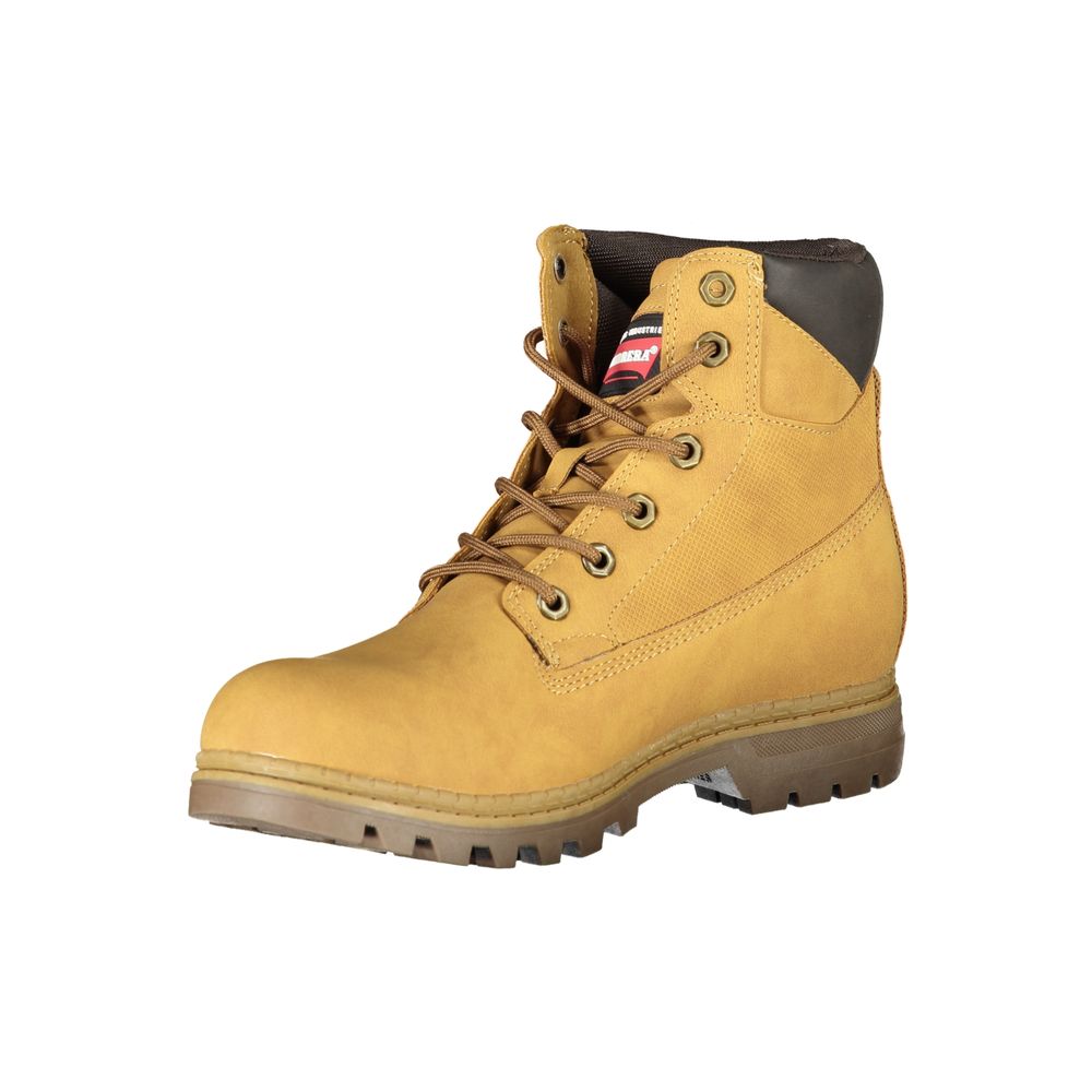 Carrera – Leuchtend gelbe Schnürstiefel mit Logodetail