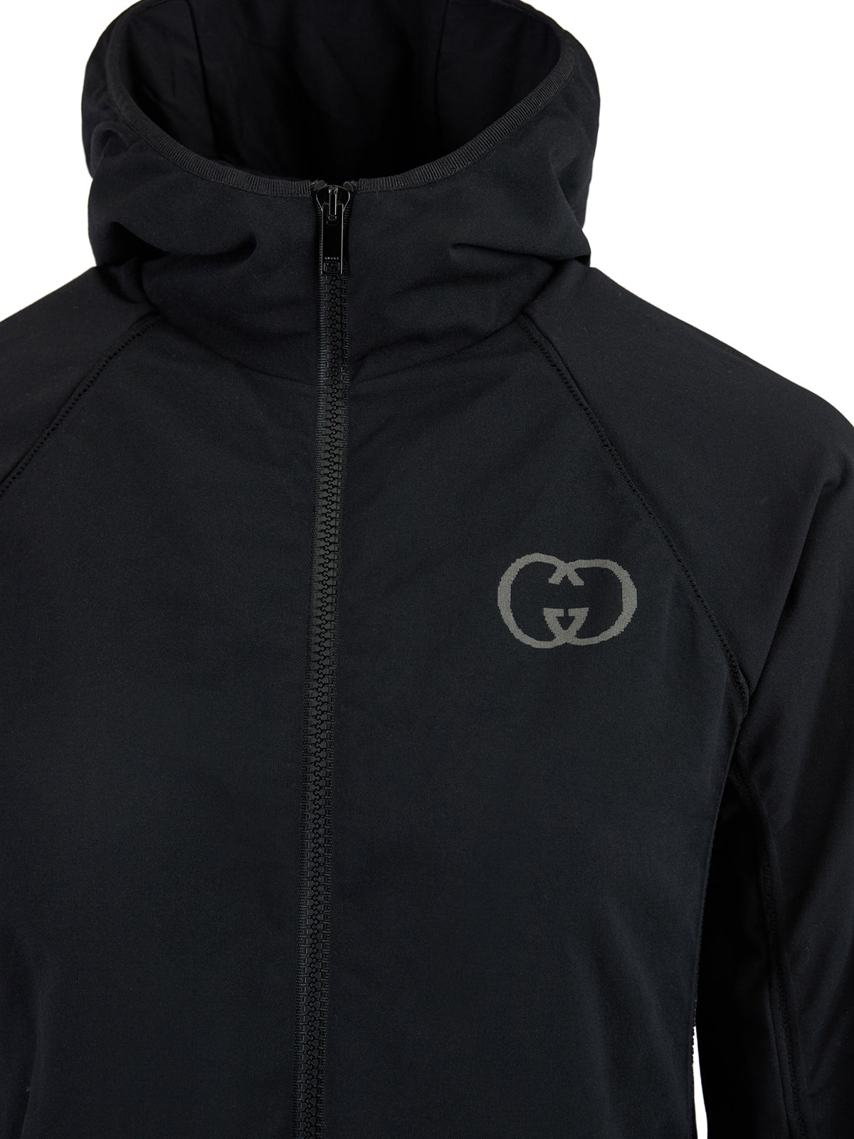 Gucci Schwarzes Polyamid-Kapuzensweatshirt