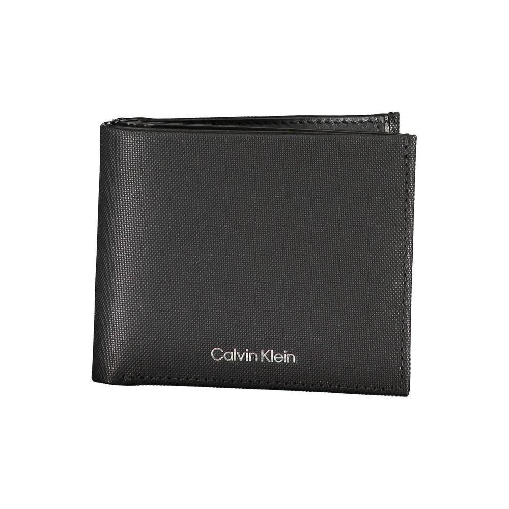 Portofel elegant din piele neagră Calvin Klein cu blocare RFID