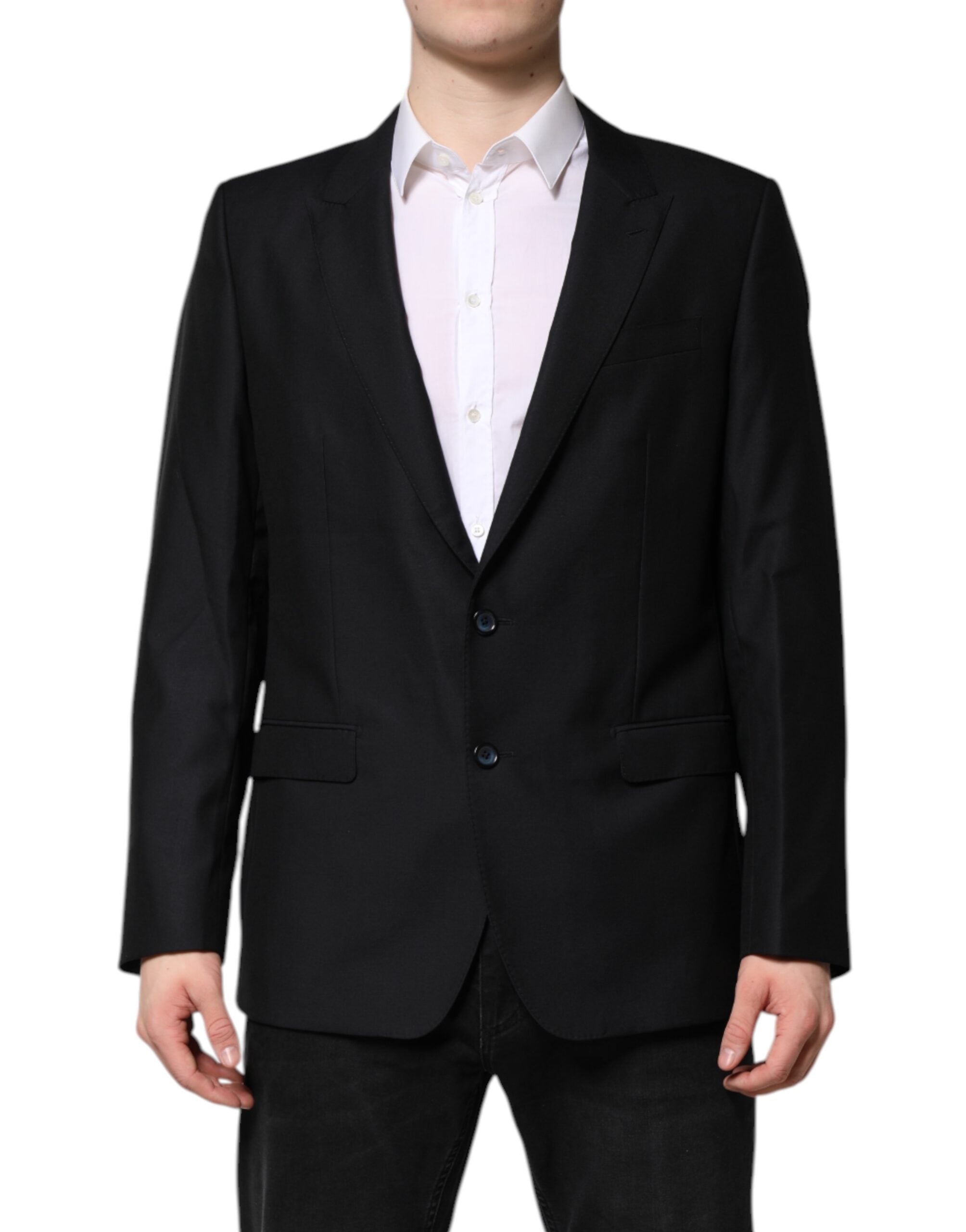 Dolce & Gabbana Dunkelblauer MARTINI Wollblazer-Mantel