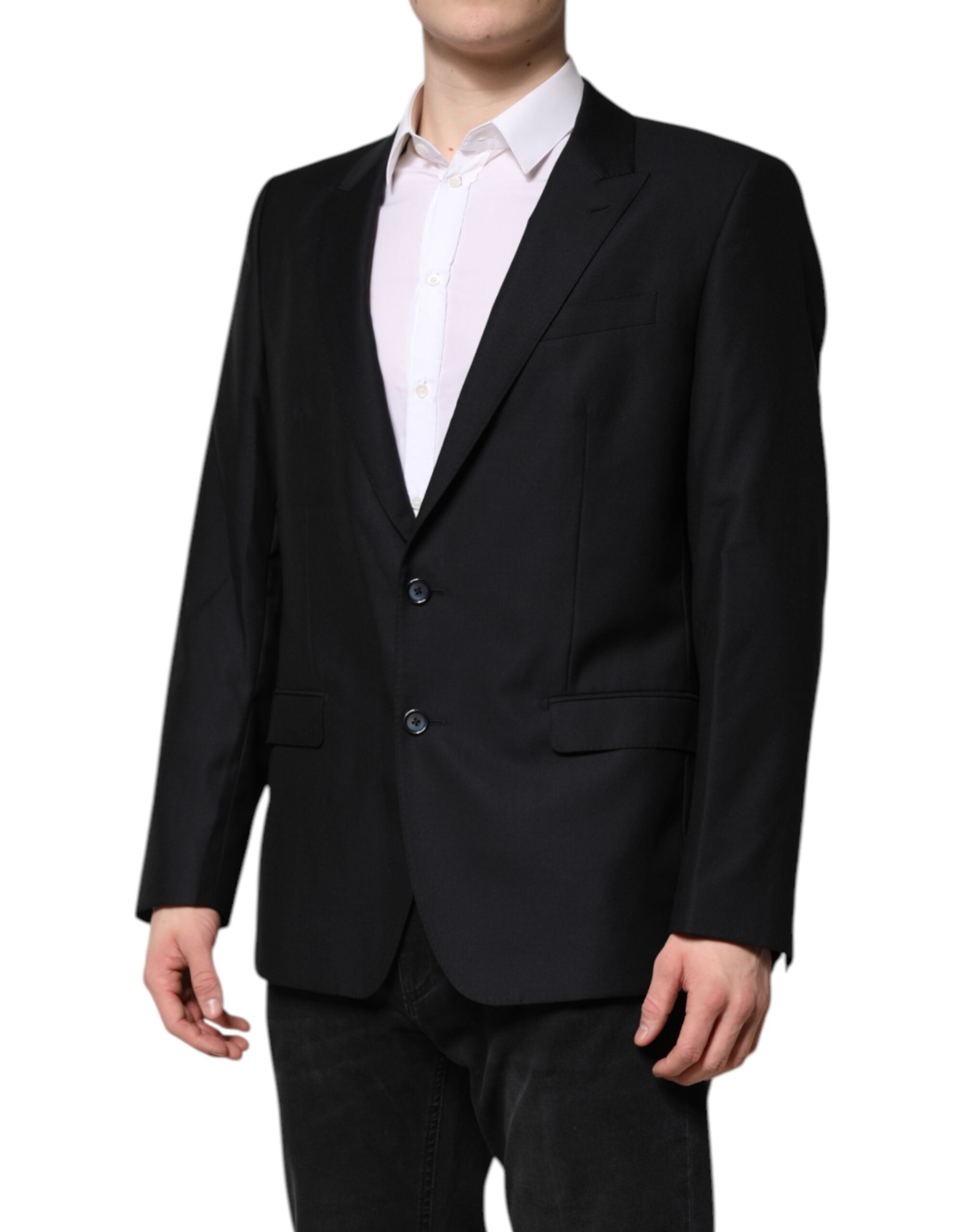 Dolce & Gabbana Dunkelblauer MARTINI Wollblazer-Mantel