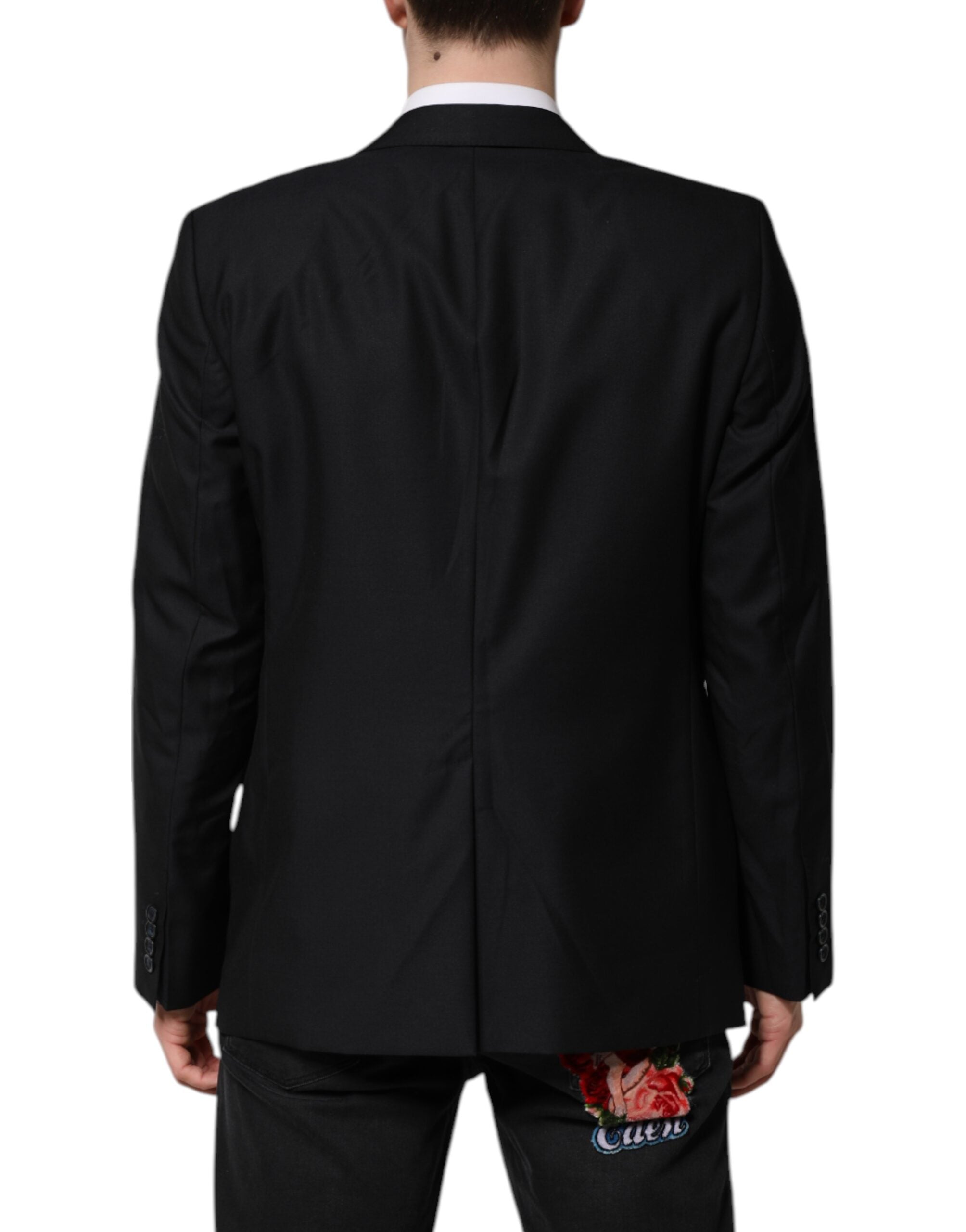 Dolce & Gabbana Dunkelblauer MARTINI Wollblazer-Mantel
