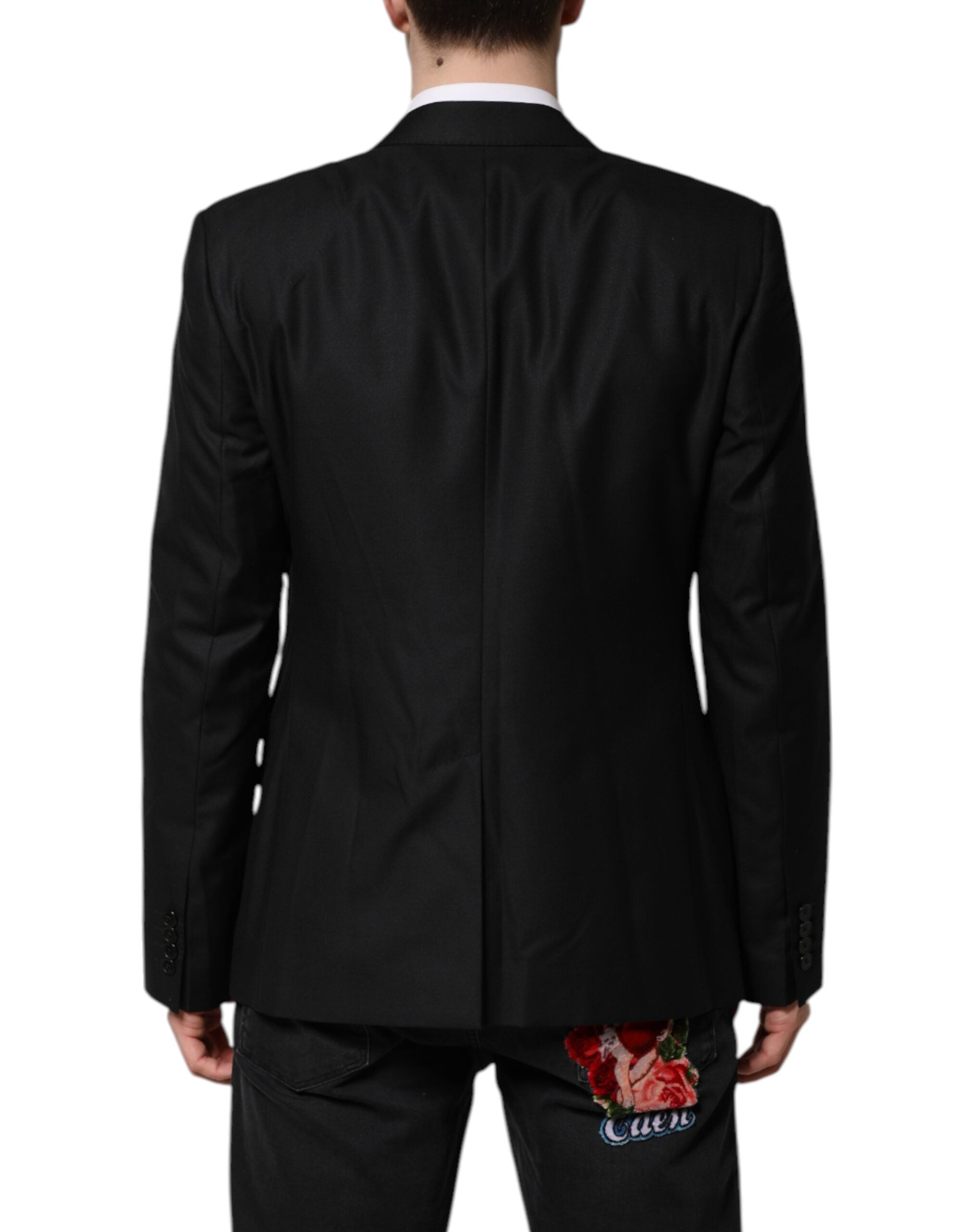 Dolce & Gabbana – Schwarzer, einreihiger Anzug, 2-teilige Jacke