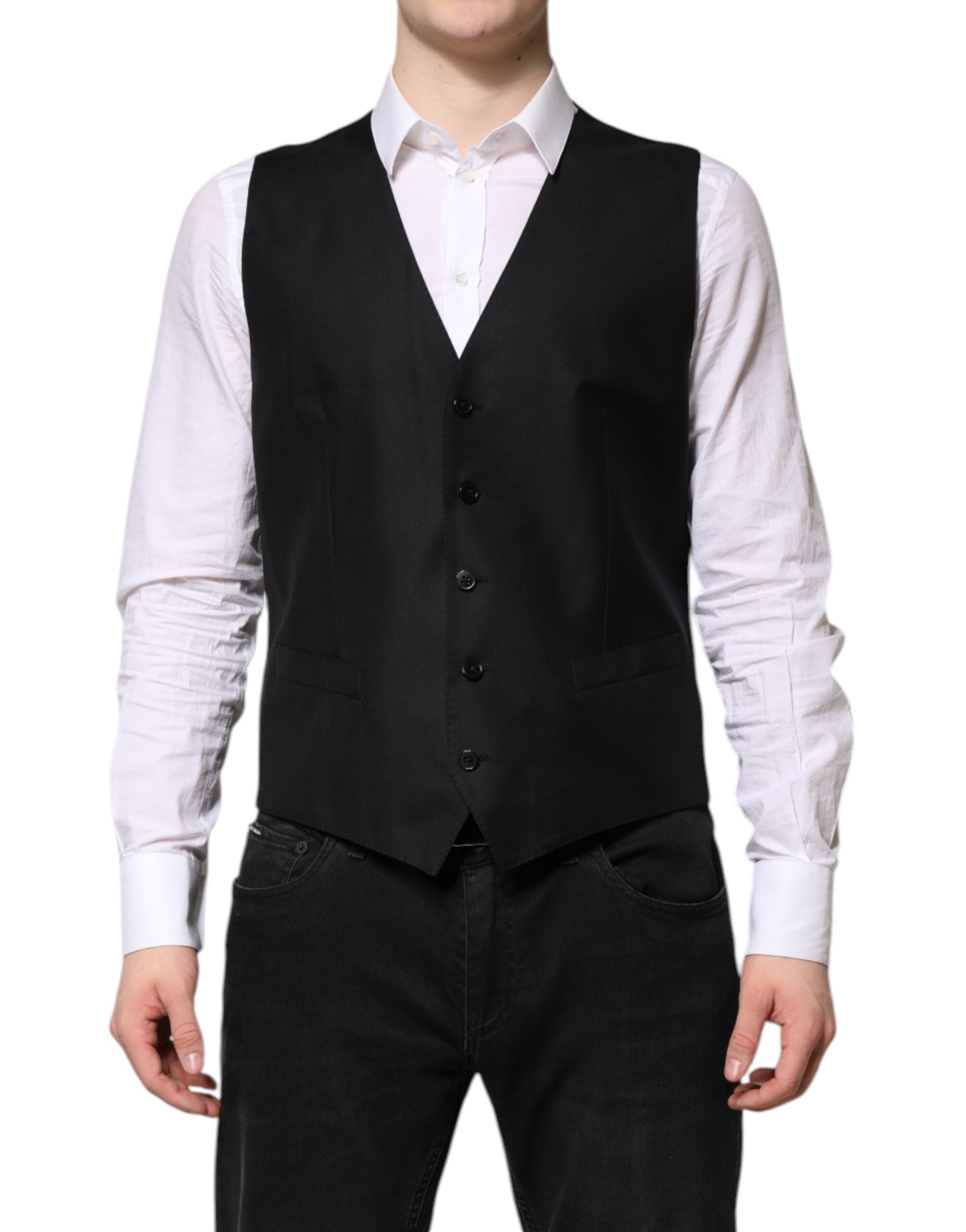 Dolce & Gabbana – Schwarzer, einreihiger Anzug, 2-teilige Jacke