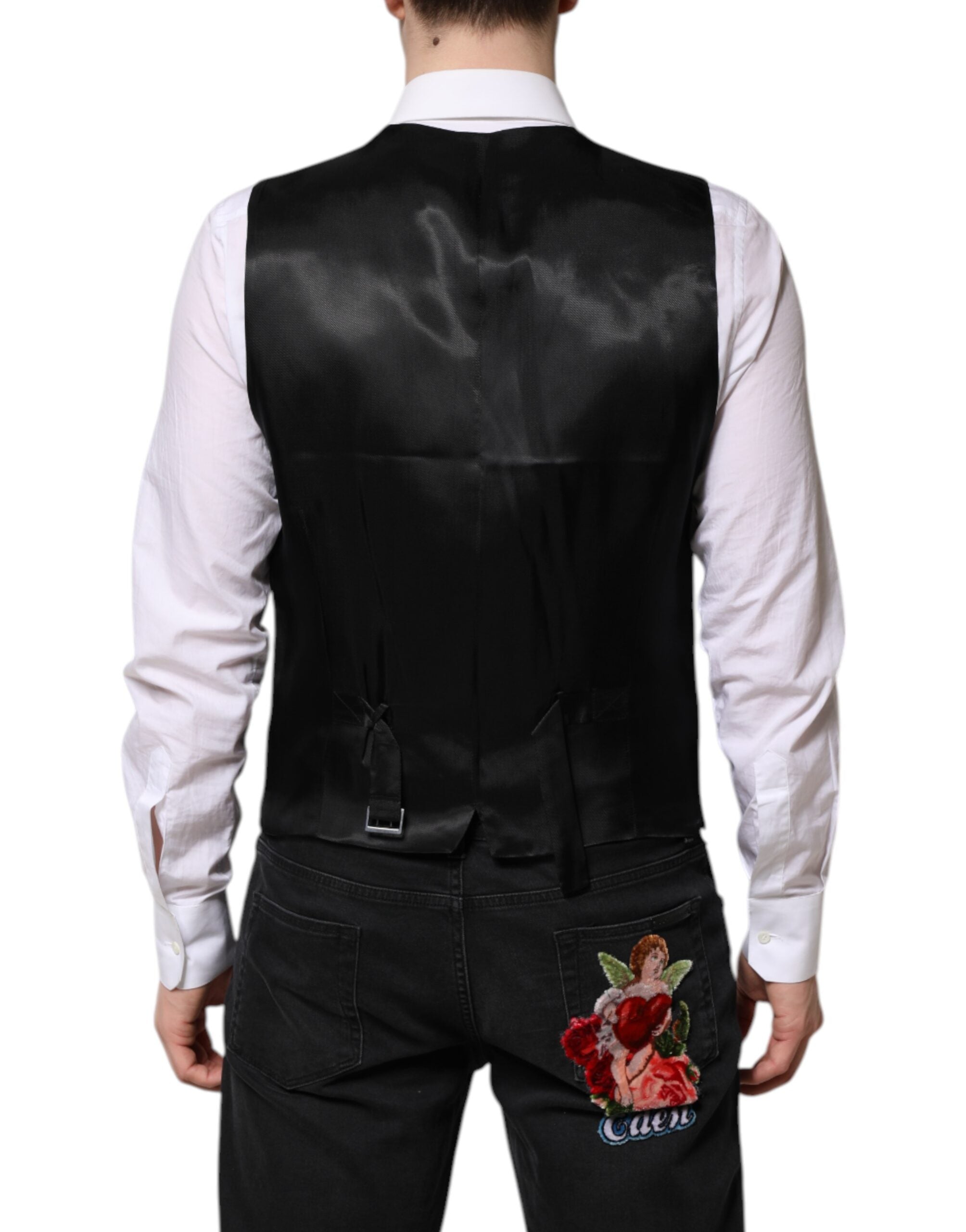 Dolce & Gabbana – Schwarzer, einreihiger Anzug, 2-teilige Jacke