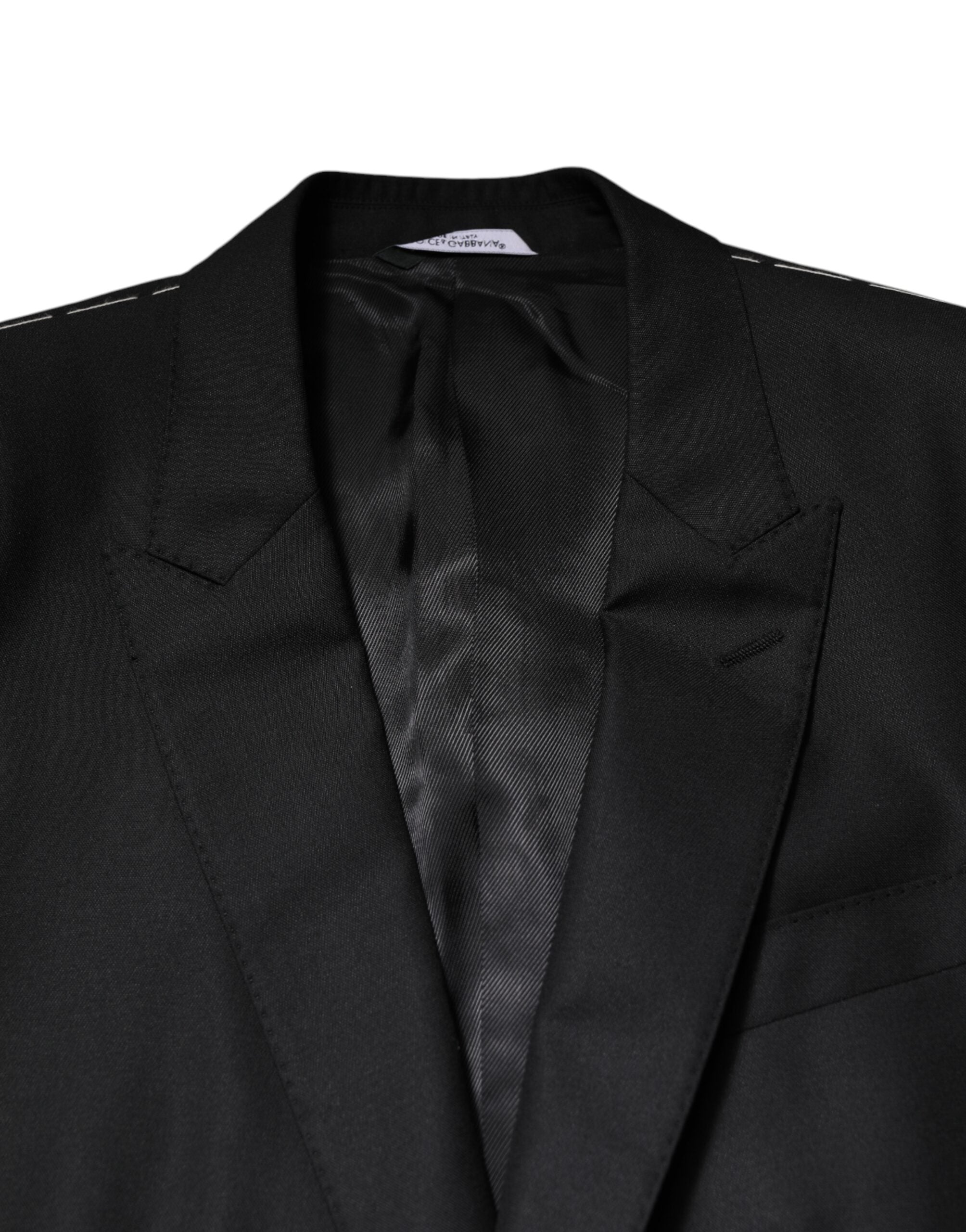 Dolce & Gabbana – Schwarzer, einreihiger Anzug, 2-teilige Jacke