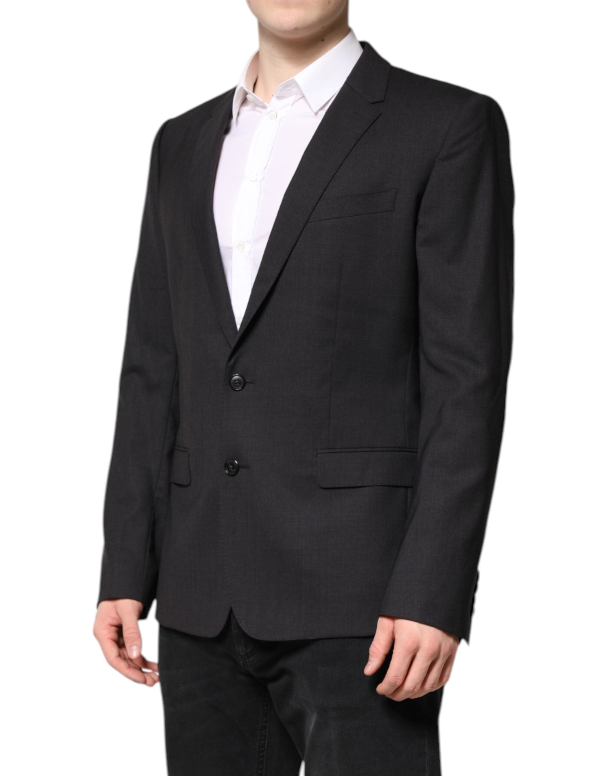 Dolce & Gabbana Dunkelgraue MARTINI Einreihige Jacke