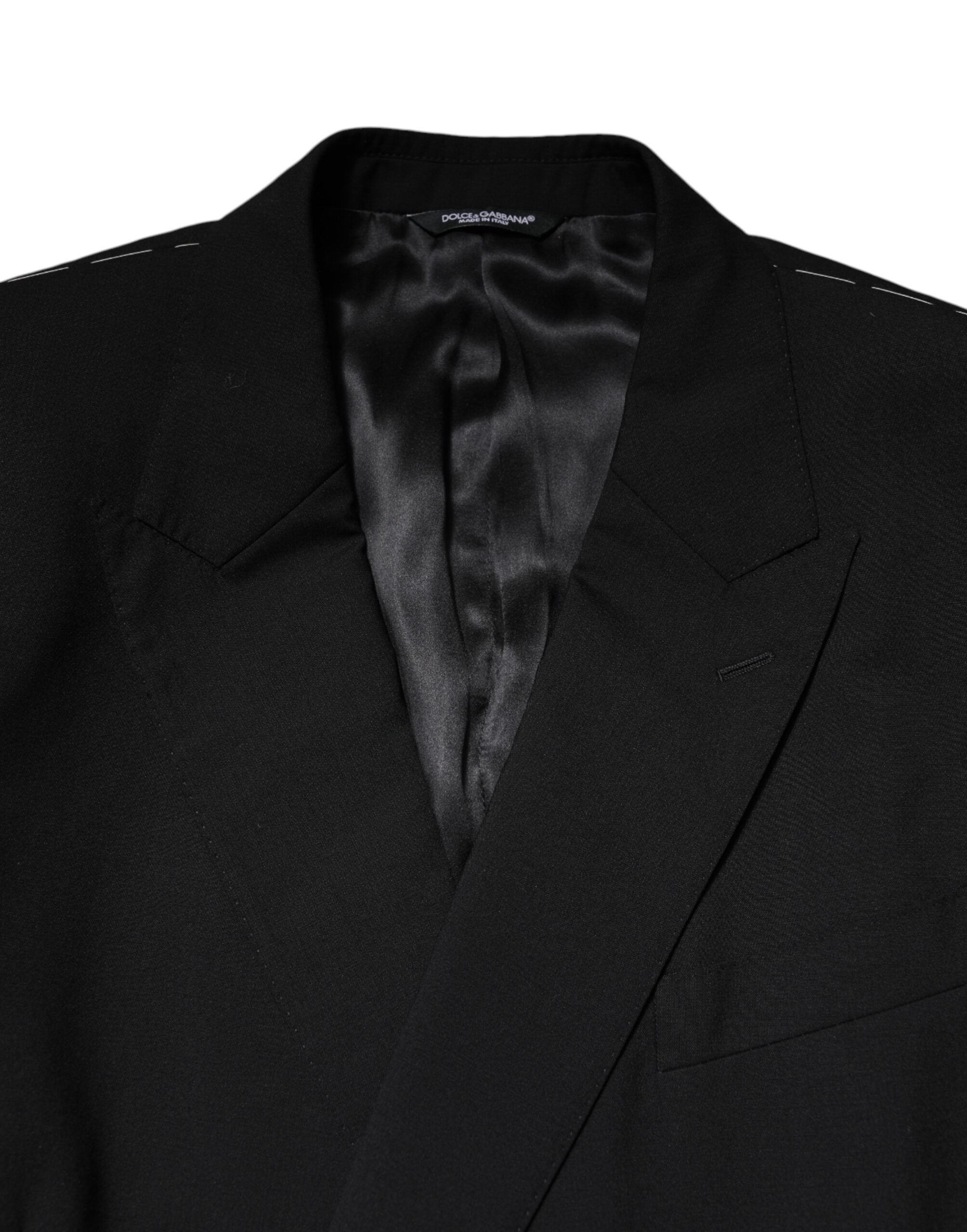 Dolce & Gabbana Schwarze MARTINI Zweireihige Anzugjacke