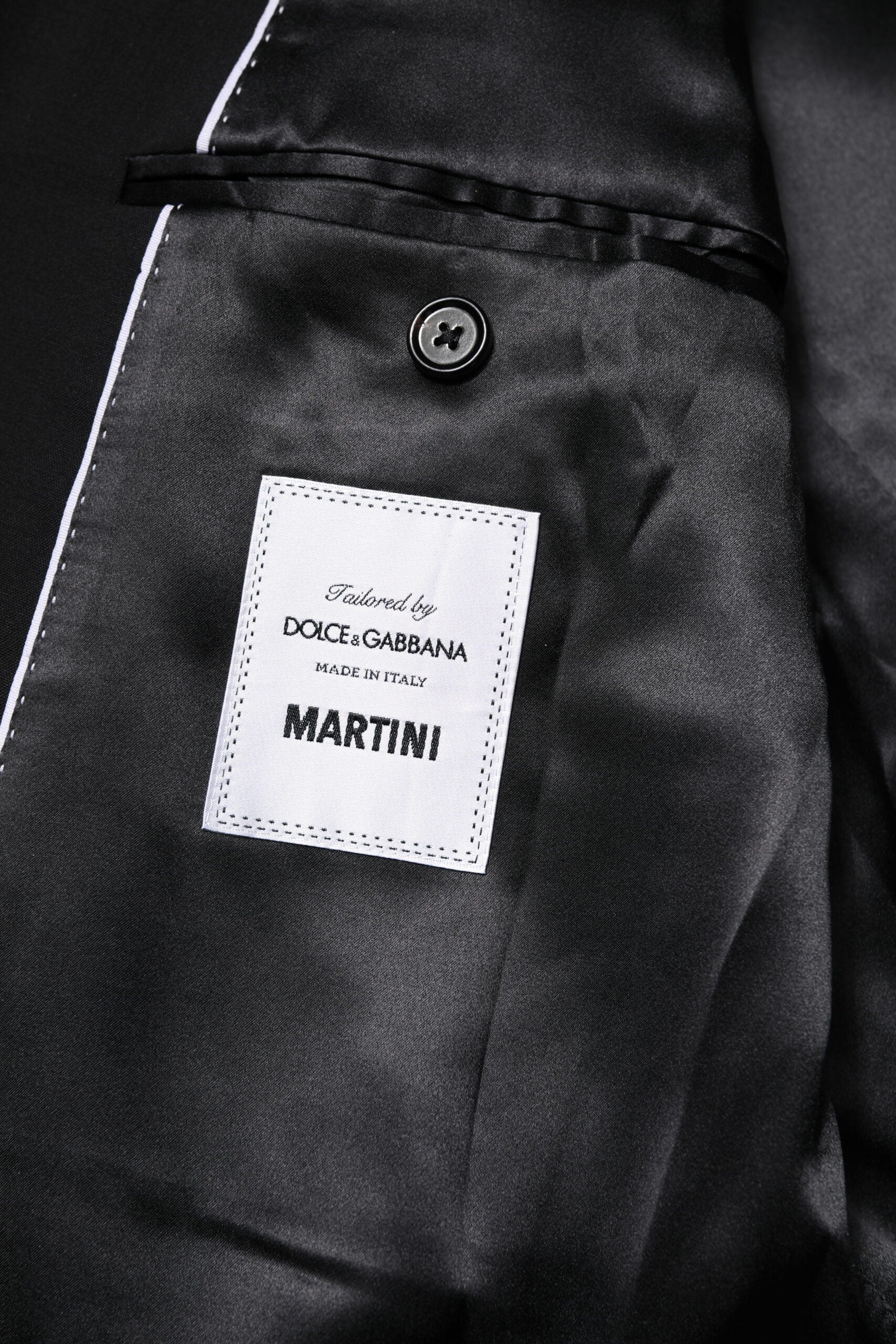 Dolce & Gabbana Schwarze MARTINI Zweireihige Anzugjacke
