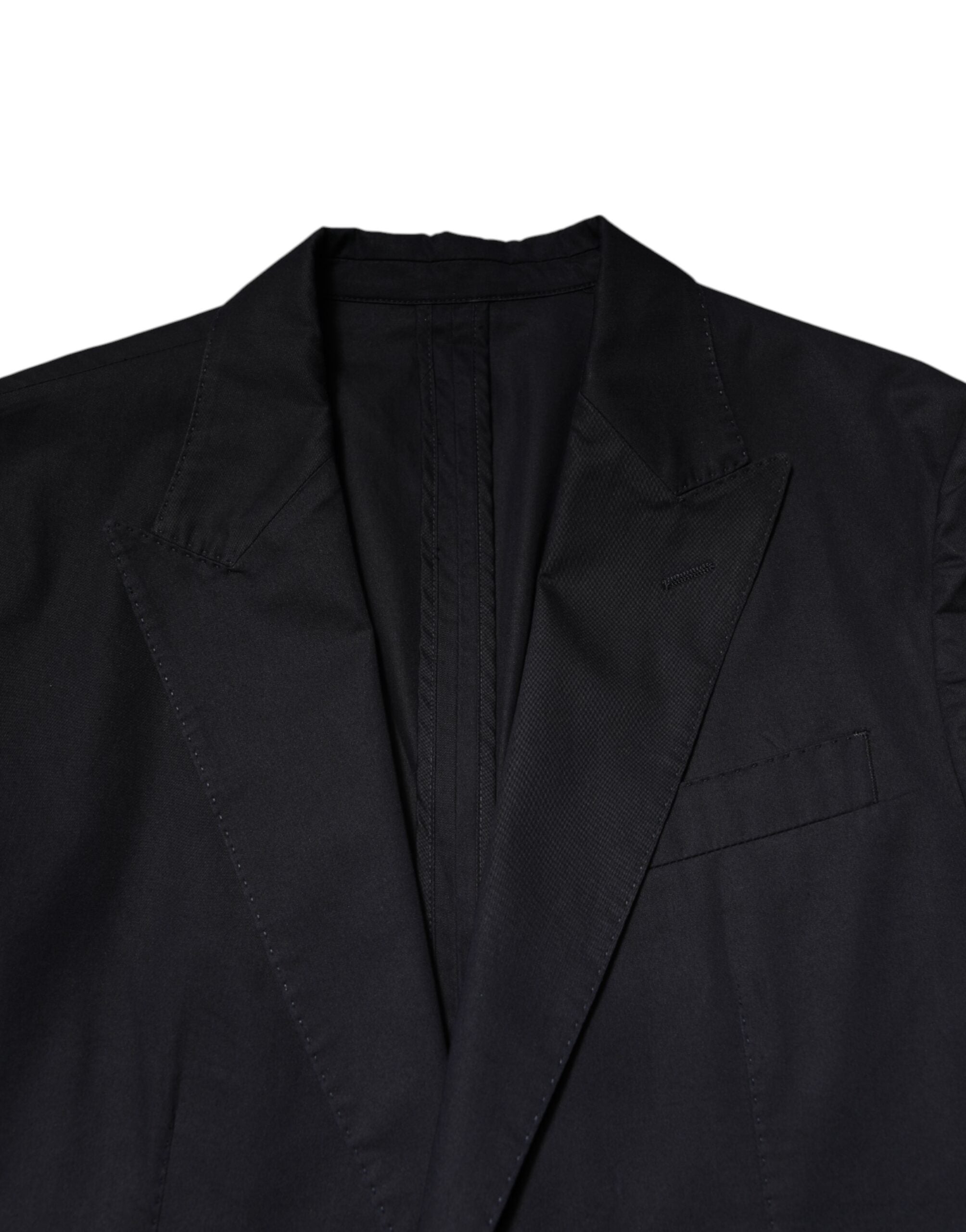 Dolce & Gabbana Dunkelblaue TAORMINA-Blazer-Anzugjacke aus Baumwolle